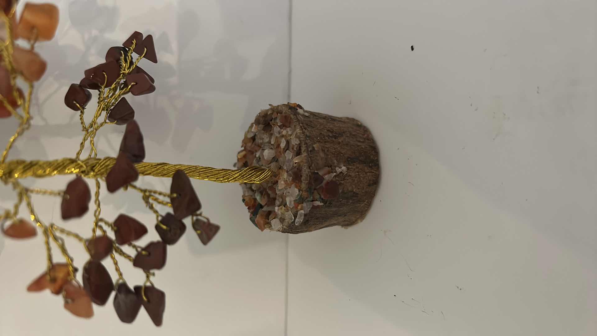 Photo 1 of GOLD WIRE WRAPPED TREE W GEMSTONES H8”