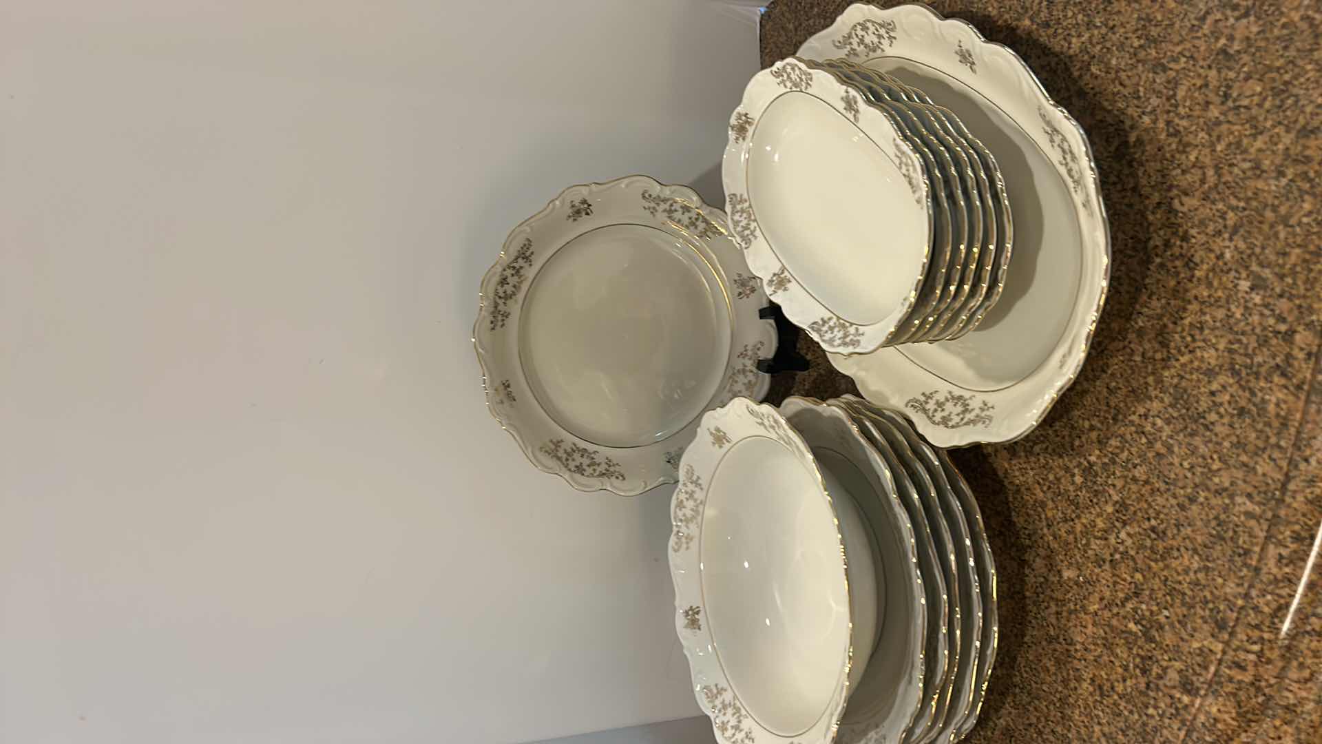 Photo 1 of 14 PC GOLD TRIMMED BAVARIAN PORCELAIN