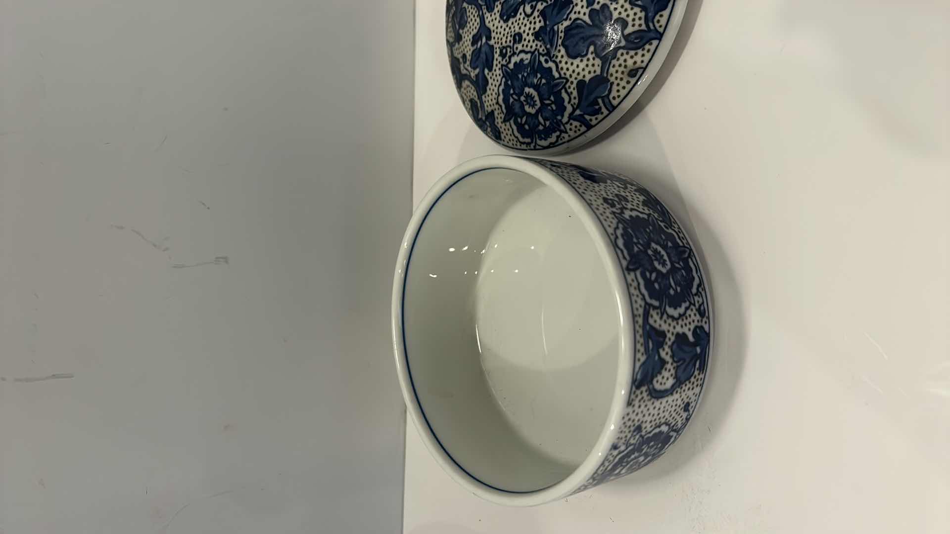 Photo 1 of TWO BLUE AND WHITE PORCELAIN TAKAHASHI JAPAN AND TOYO JAPAN