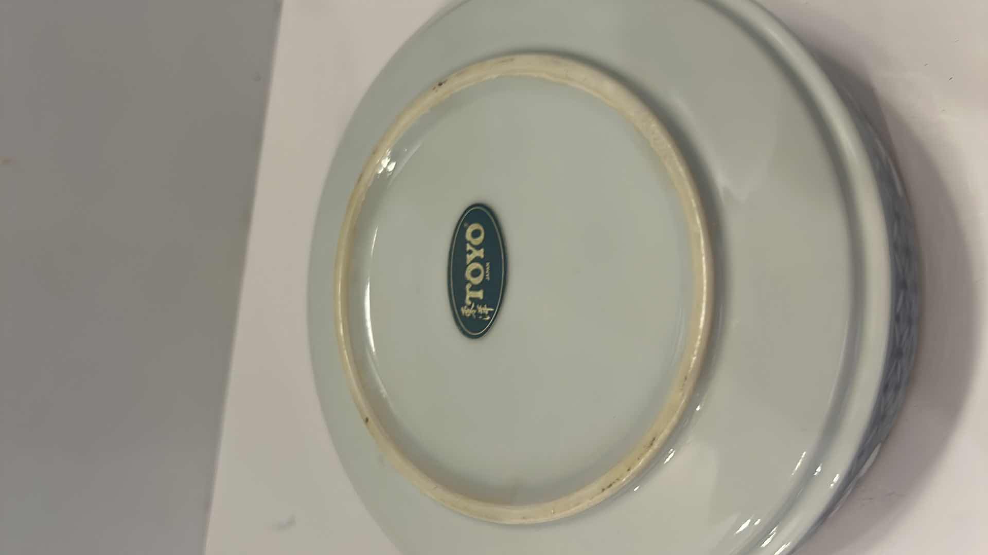 Photo 1 of TWO BLUE AND WHITE PORCELAIN TAKAHASHI JAPAN AND TOYO JAPAN