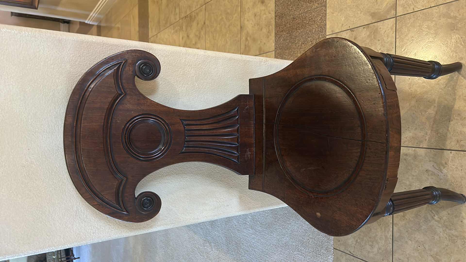 Photo 1 of ANTIQUE HAND MADE HALL CHAIR H 36”