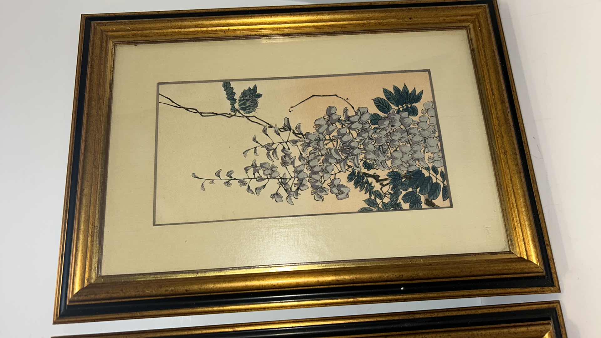 Photo 1 of 2 VINTAGE ARTWORK FLORAL PIECES FRAMED 9.5” x 14.5”