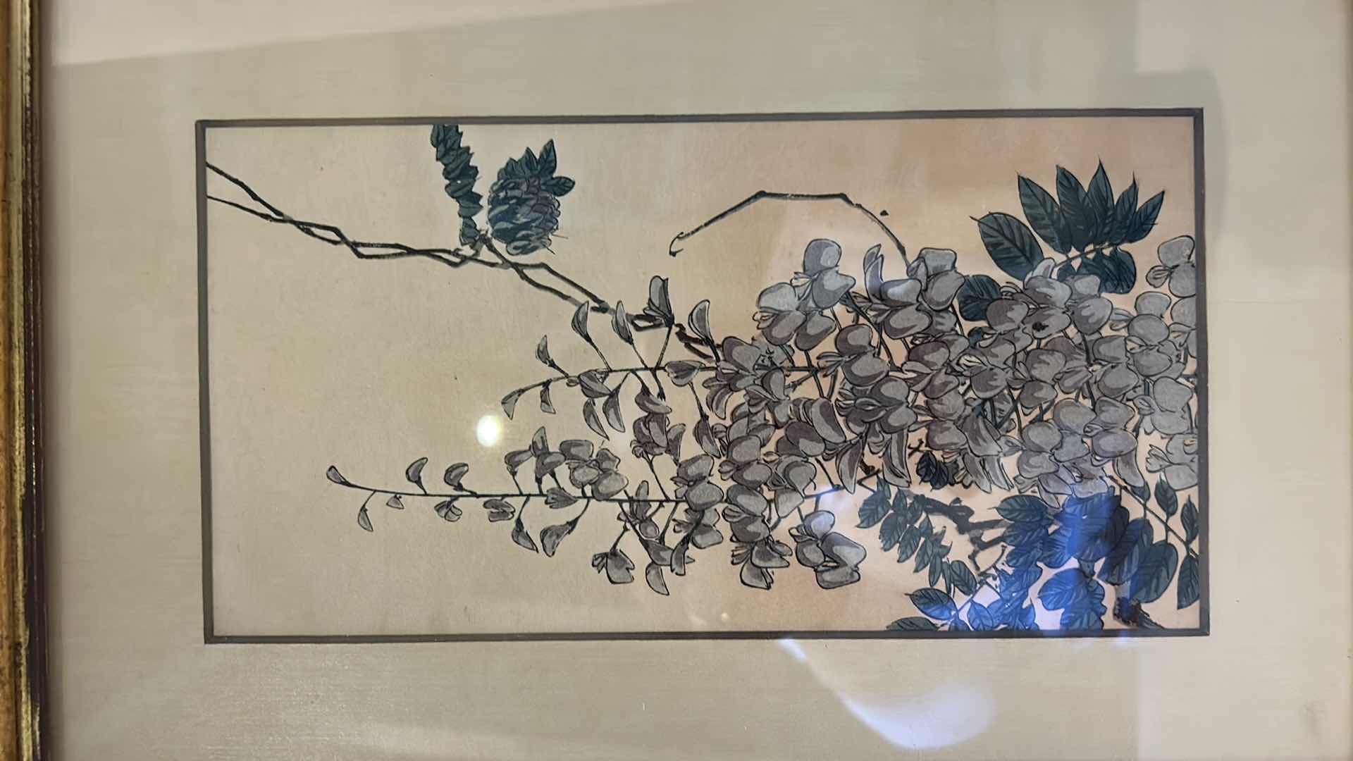 Photo 1 of 2 VINTAGE ARTWORK FLORAL PIECES FRAMED 9.5” x 14.5”