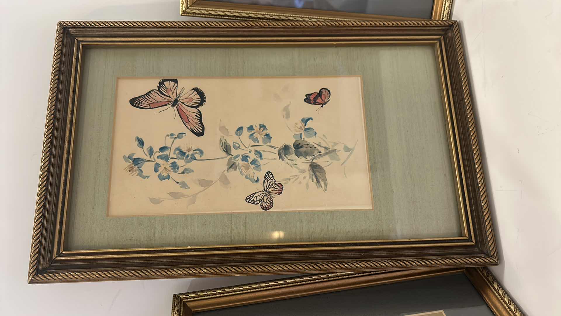 Photo 1 of VINTAGE 3 PC ART PIECES FRAMED (LARGEST 9.5” x 15.5”)