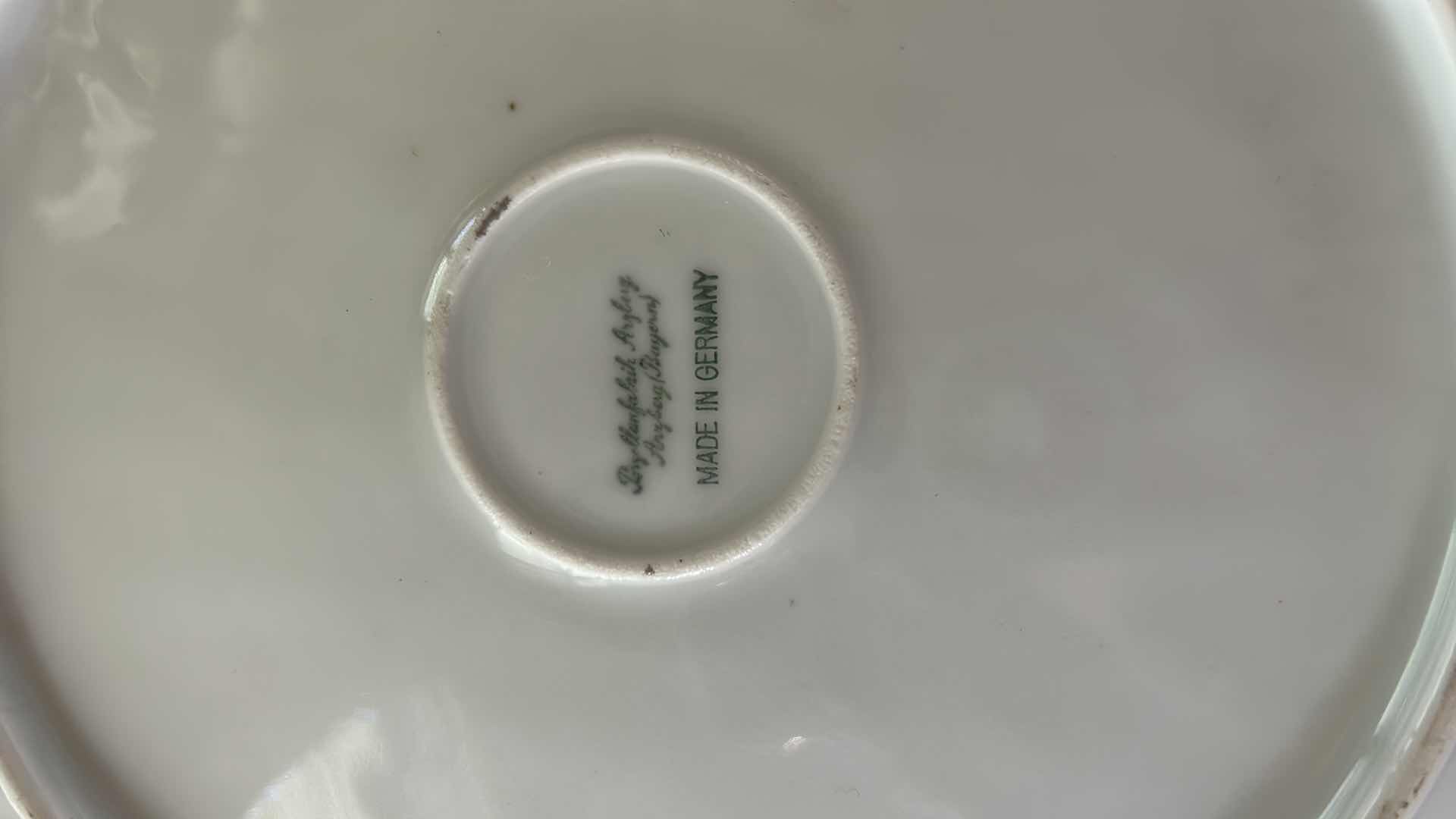 Photo 1 of TWO VINTAGE SIGNED 11” PORCELAIN PLATES MADE IN GERMANY 