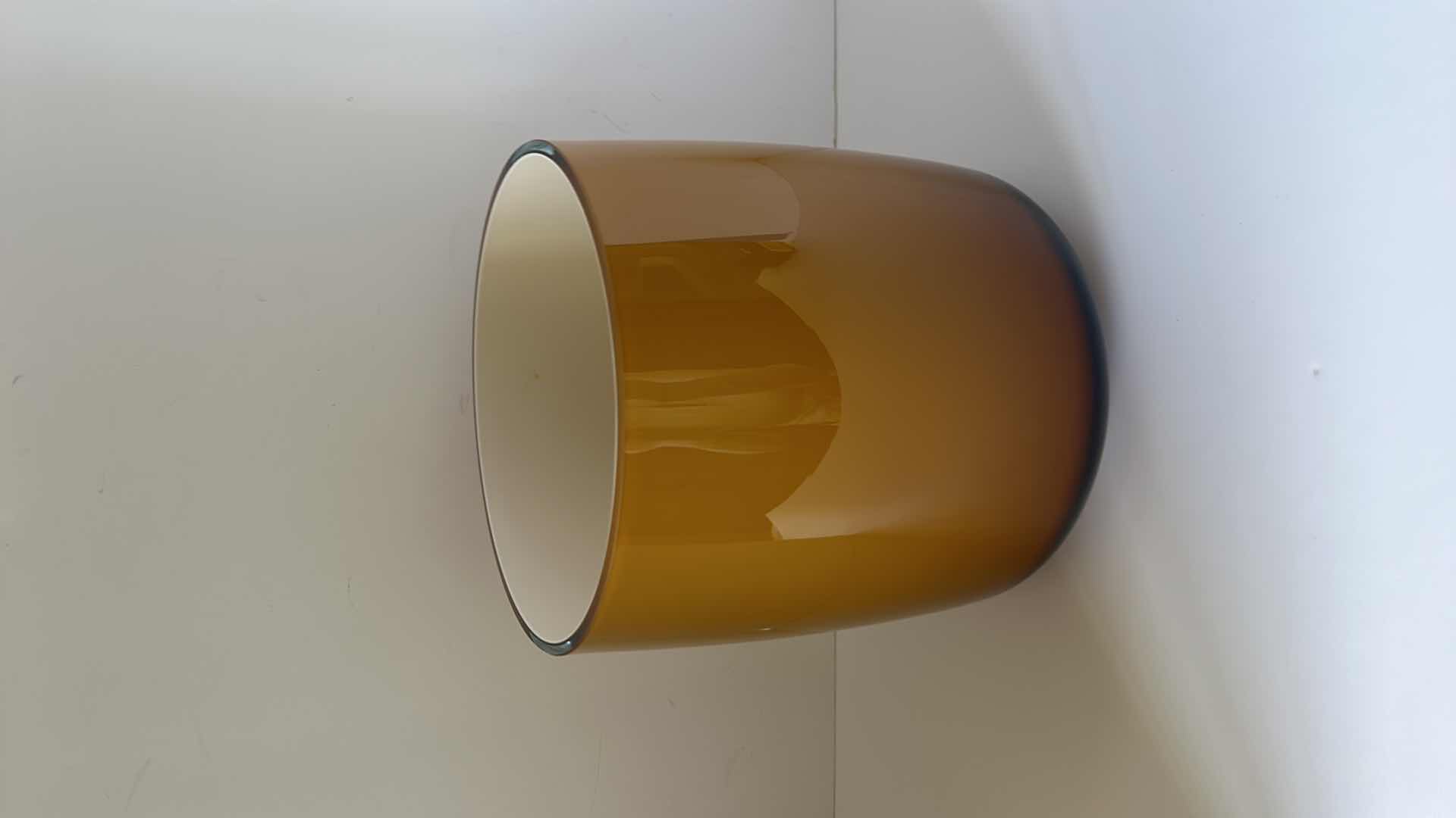 Photo 1 of GLASS VASE H8” ZWIESEL NUMBERED AMBER