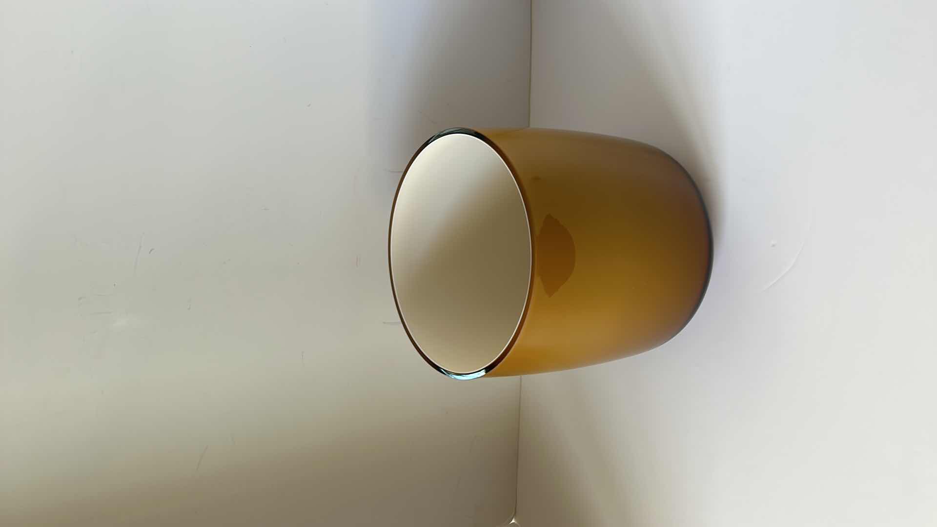 Photo 1 of GLASS VASE H8” ZWIESEL NUMBERED AMBER