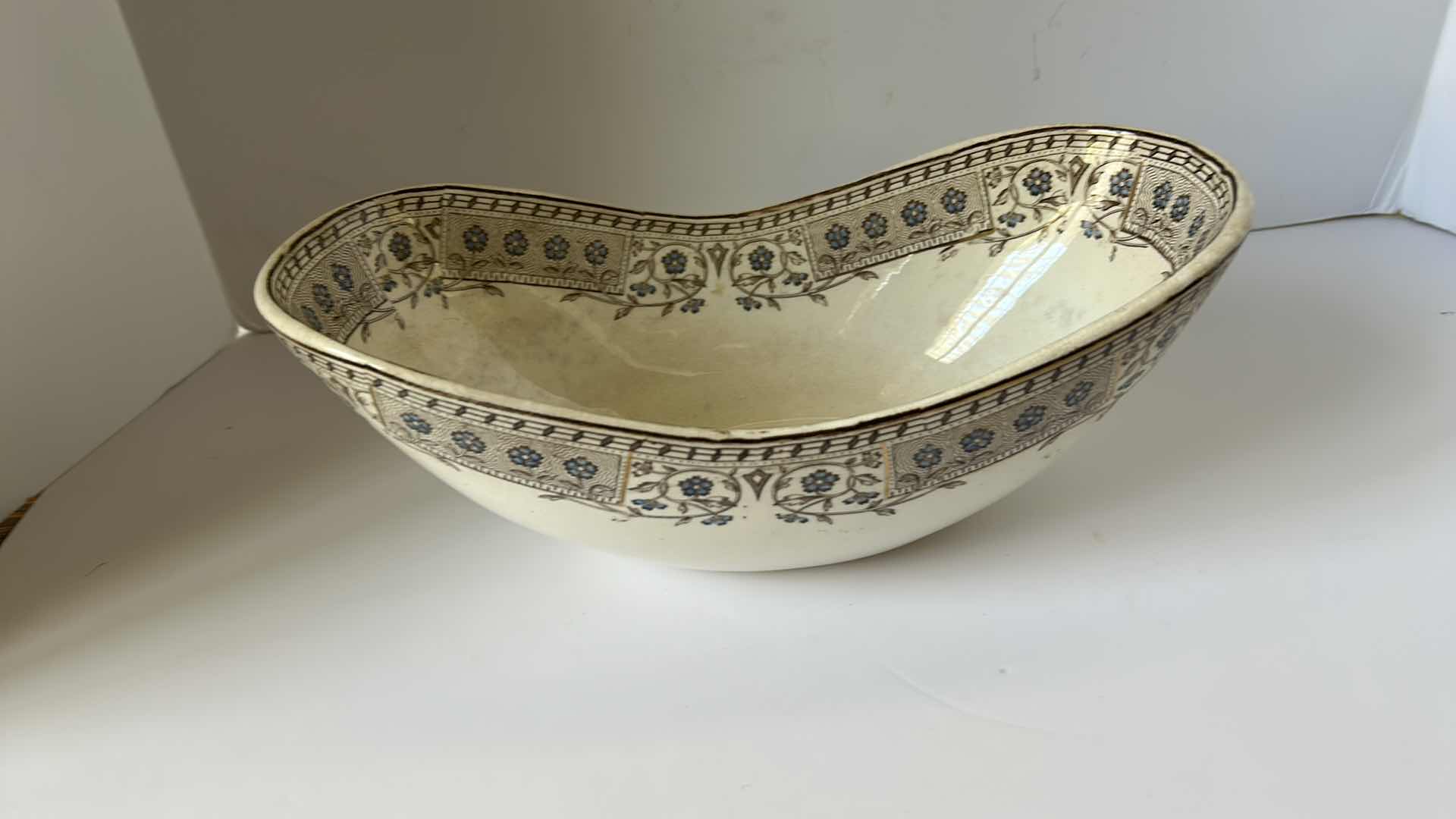Photo 1 of BURMAN T & R BOOTE ENGLAND NUMBERED PORCELAIN BOWL 12” x 6.5”