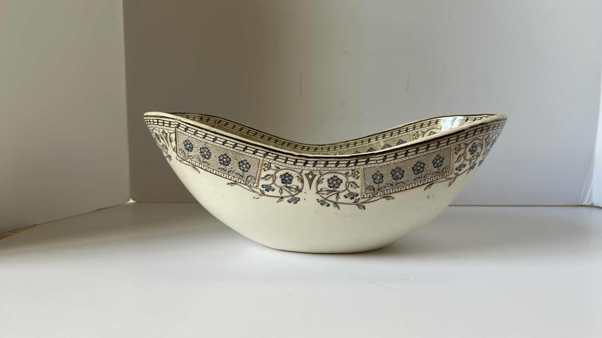 Photo 1 of BURMAN T & R BOOTE ENGLAND NUMBERED PORCELAIN BOWL 12” x 6.5”