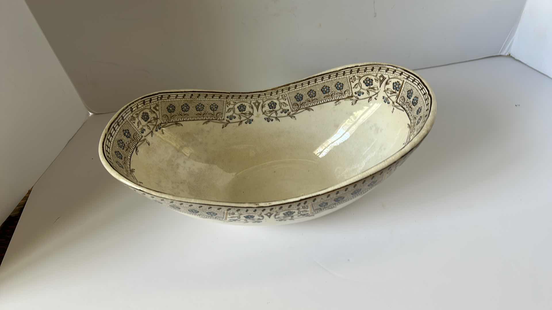 Photo 1 of BURMAN T & R BOOTE ENGLAND NUMBERED PORCELAIN BOWL 12” x 6.5”