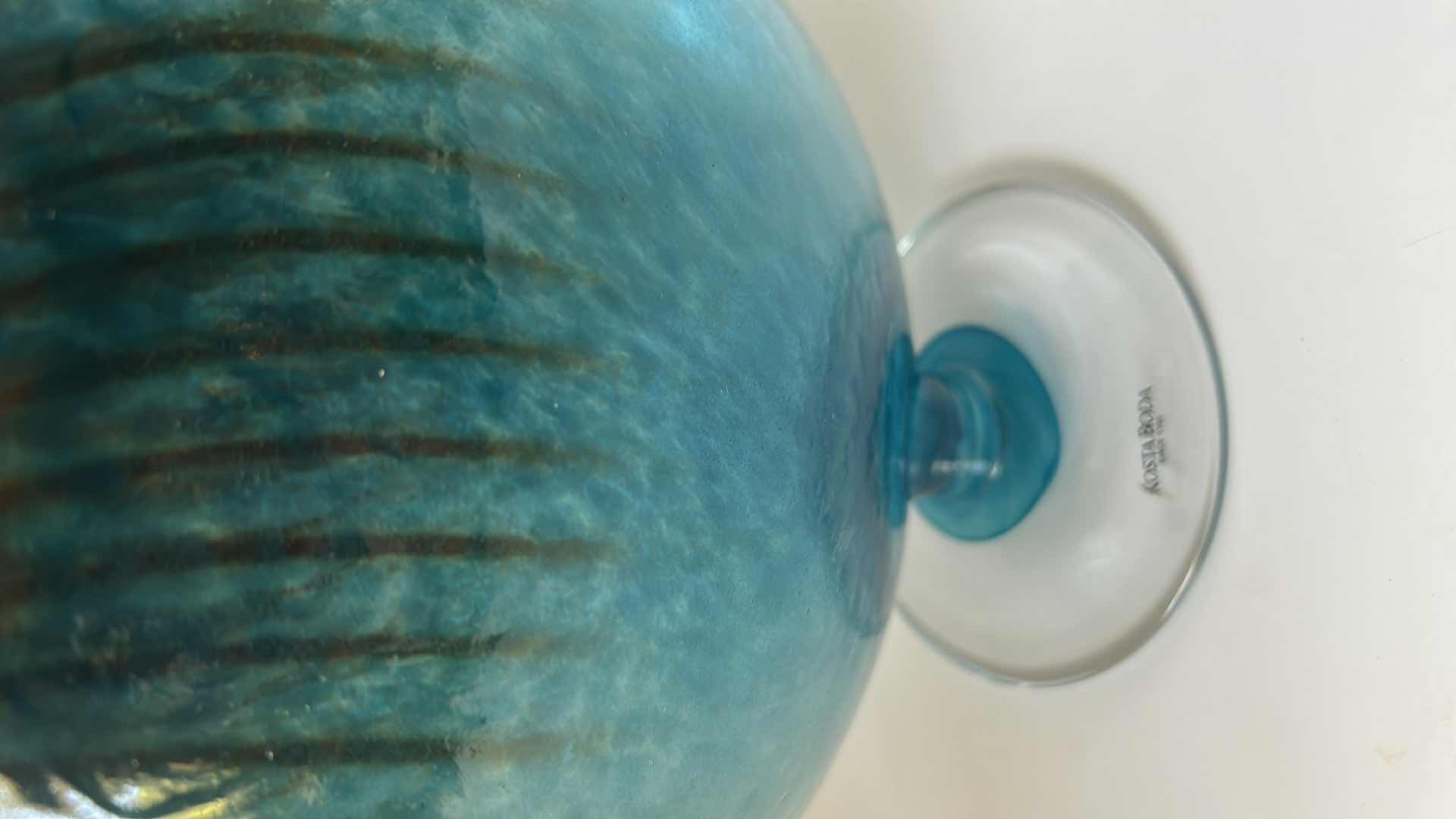 Photo 1 of KOSTA BODA COLORED GLASS PITCHER/VASE 13.25”