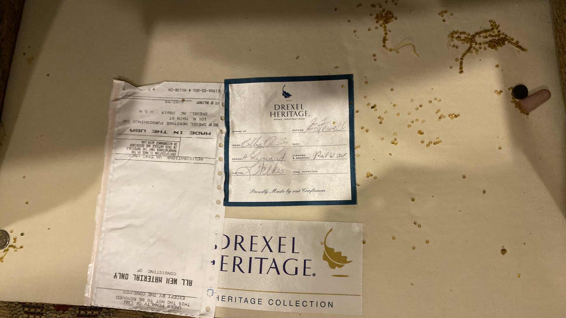 Photo 1 of DREXEL HERITAGE CHAIR AND OTTOMAN WITH WHEELS