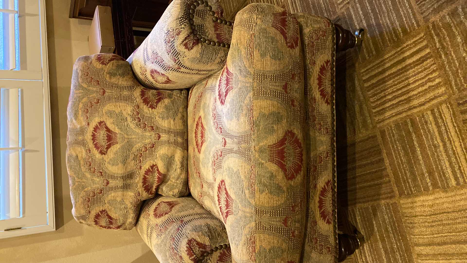 Photo 1 of DREXEL HERITAGE CHAIR AND OTTOMAN WITH WHEELS