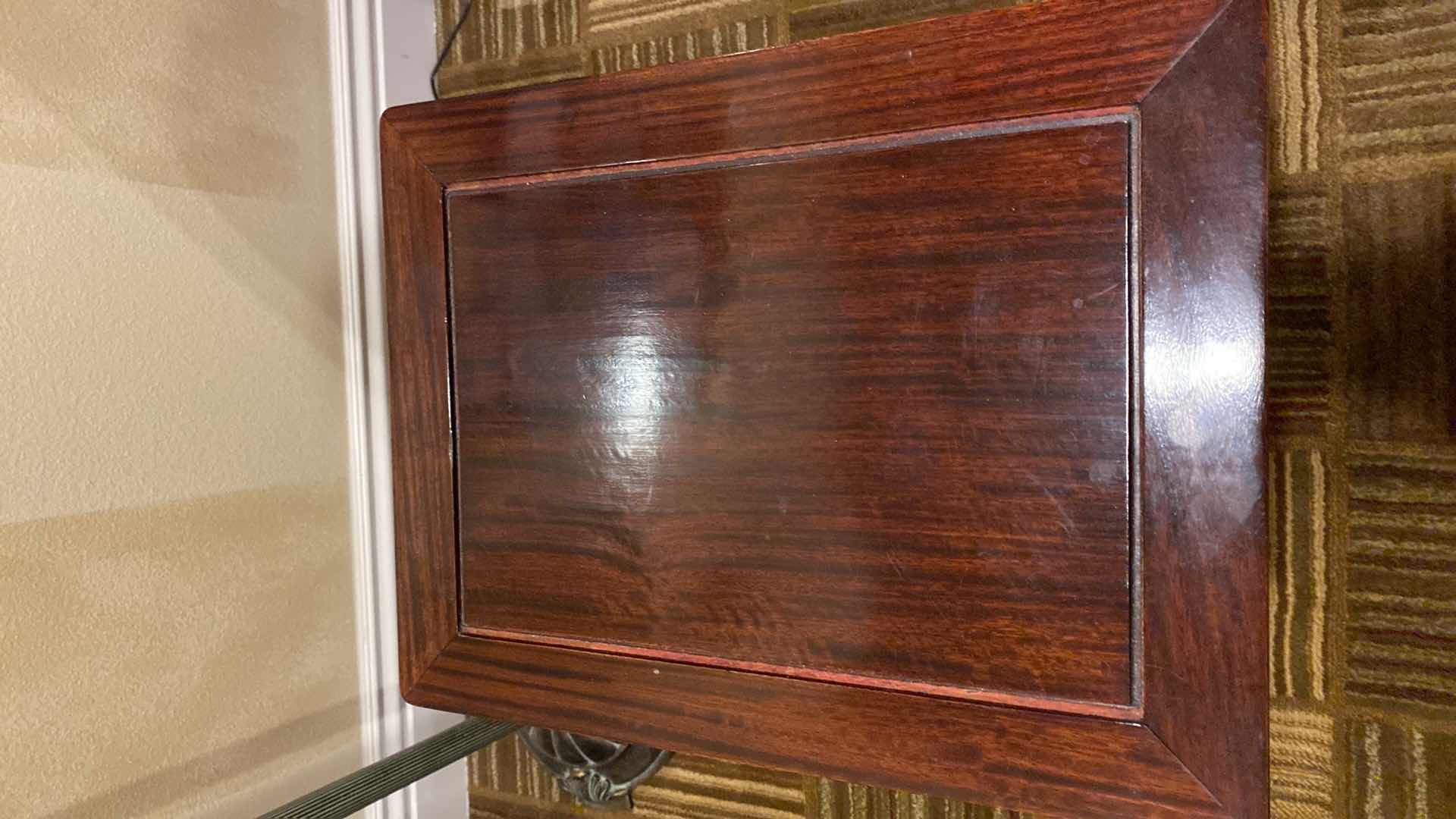 Photo 1 of WOOD CHINESE STYLE TABLE 17” X 13” H24”