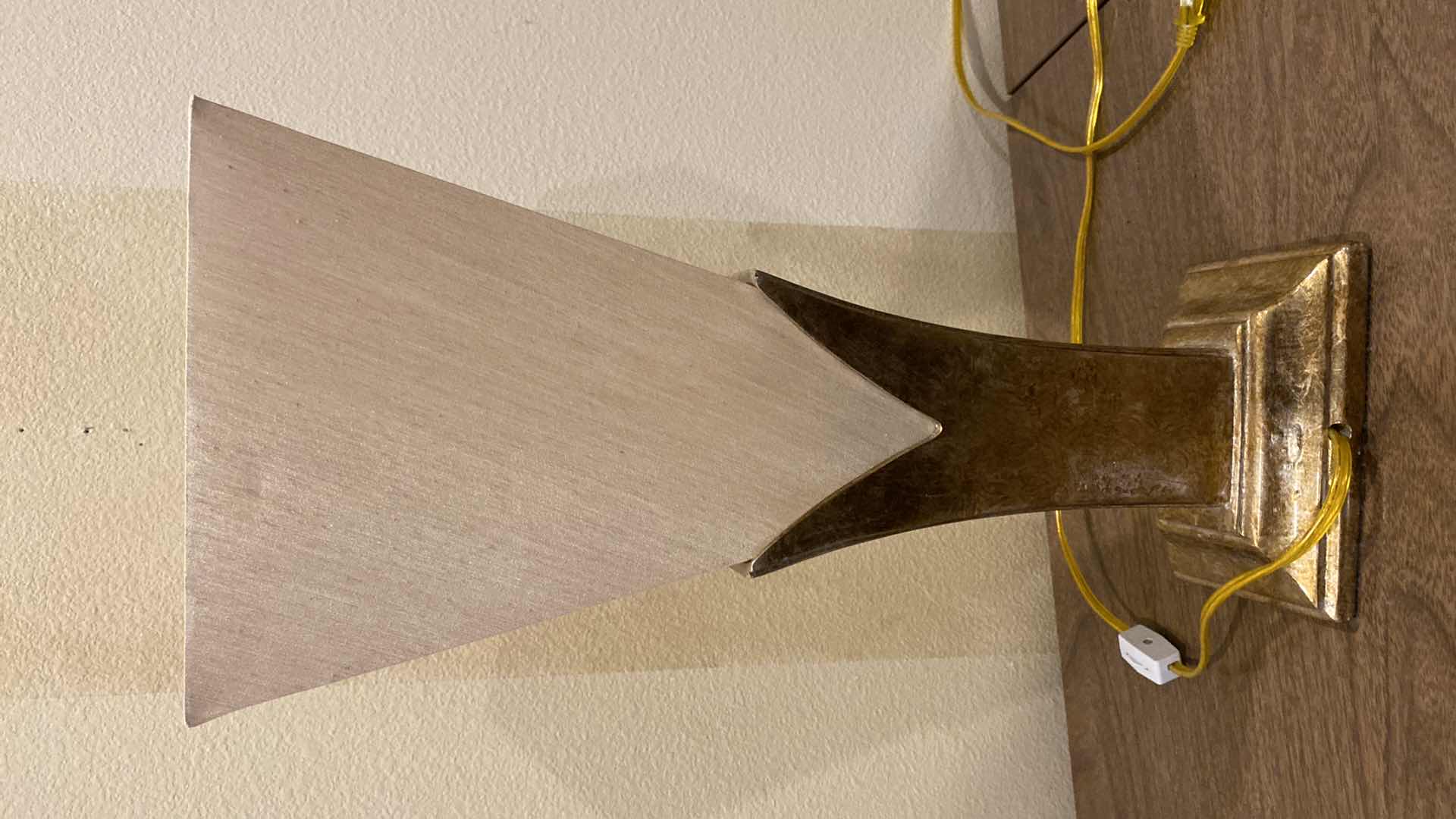 Photo 1 of GOLD BASE ART DECO STYLE LAMP 7” X 19”