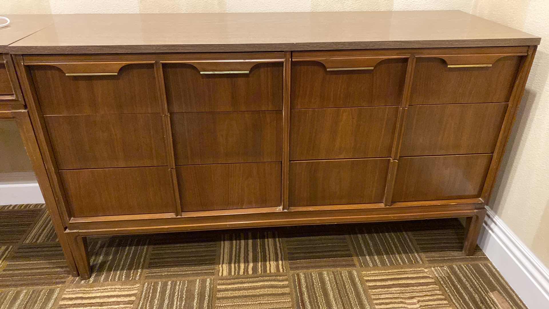 Photo 1 of MID CENTURY MODERN KEN-HILL 6 DRAWER DRESSER 54” X 18” H30.5” (2 AVAILABLE AND DESK ALL SOLD SEPARATELY)