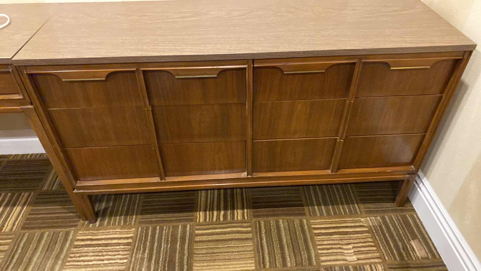 Photo 1 of MID CENTURY MODERN KEN-HILL 6 DRAWER DRESSER 54” X 18” H30.5” (2 AVAILABLE AND DESK ALL SOLD SEPARATELY)