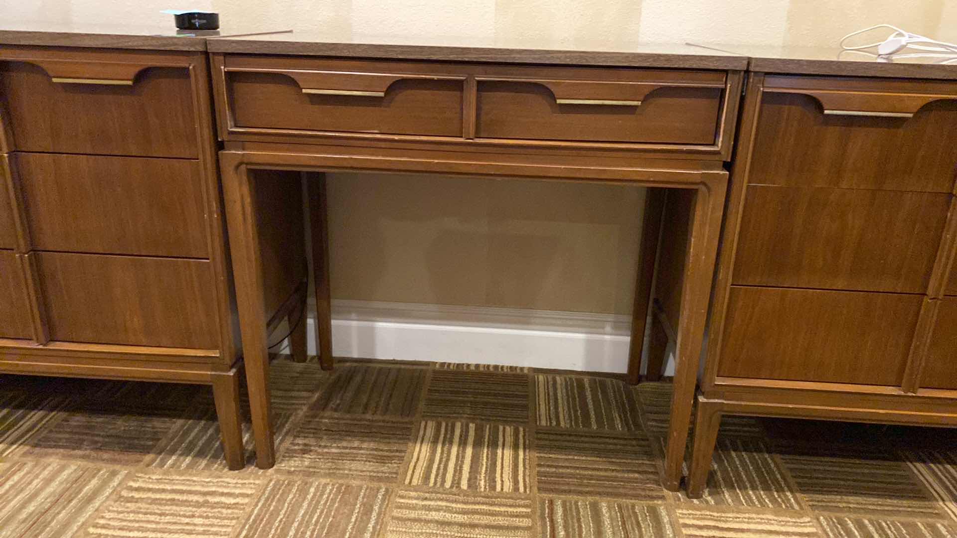 Photo 1 of MID CENTURY MODERN KEN-HILL 1 DRAWER DESK 32” X 18” H31” (2 MATCHING DRESSERS AVAILABLE ALL SOLD SEPARATELY)