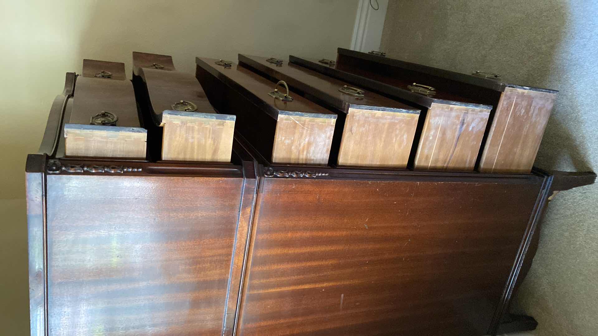 Photo 1 of ANTIQUE CHERRY FEDERAL STYLE 6 DRAWER CHEST 36” X 20” H52.5”