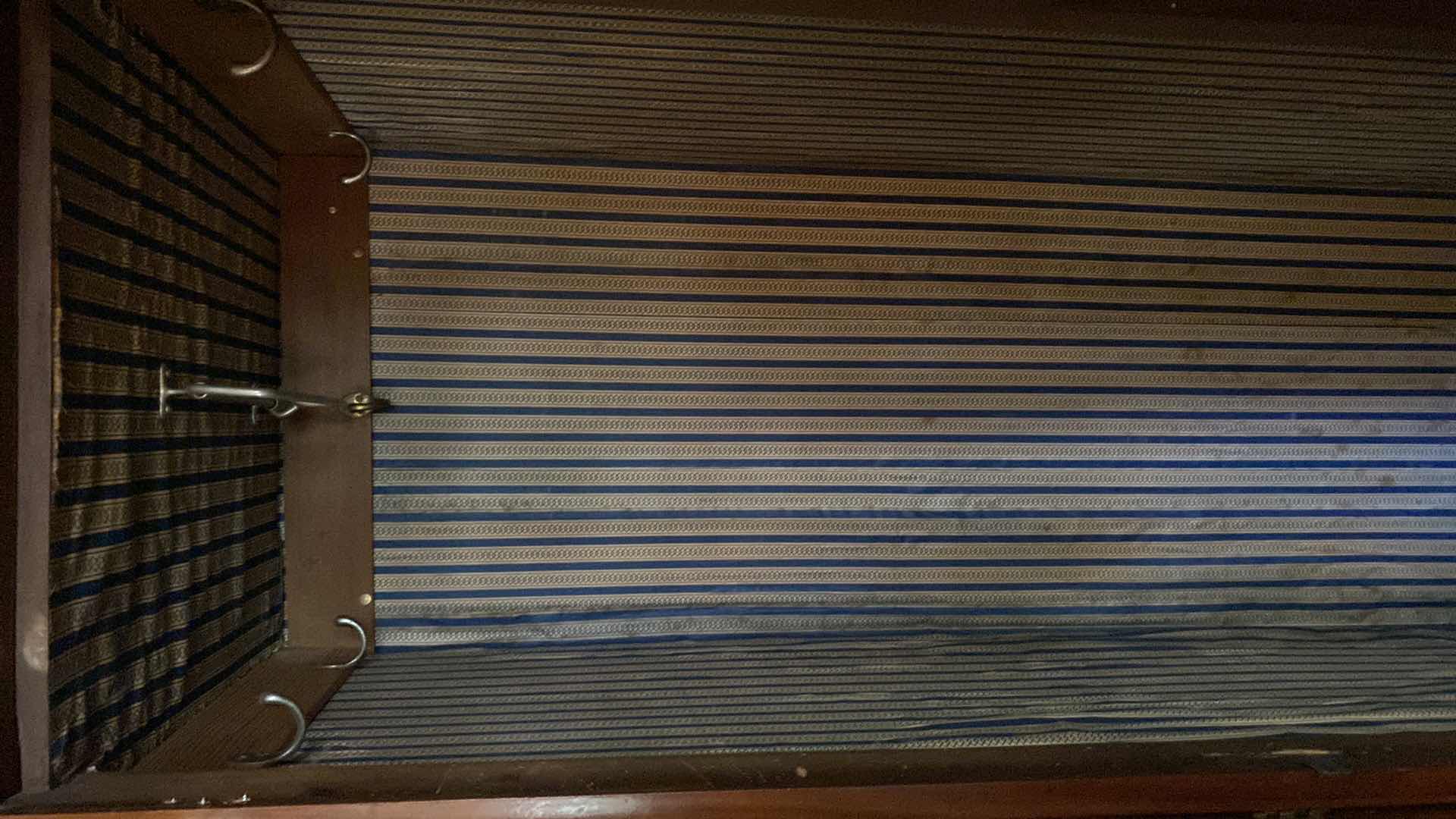 Photo 1 of ANTIQUE CARVED WARDROBE WITH FLORAL INLAY  2 DRAWERS 3 DOORS 61” X 21” H86”