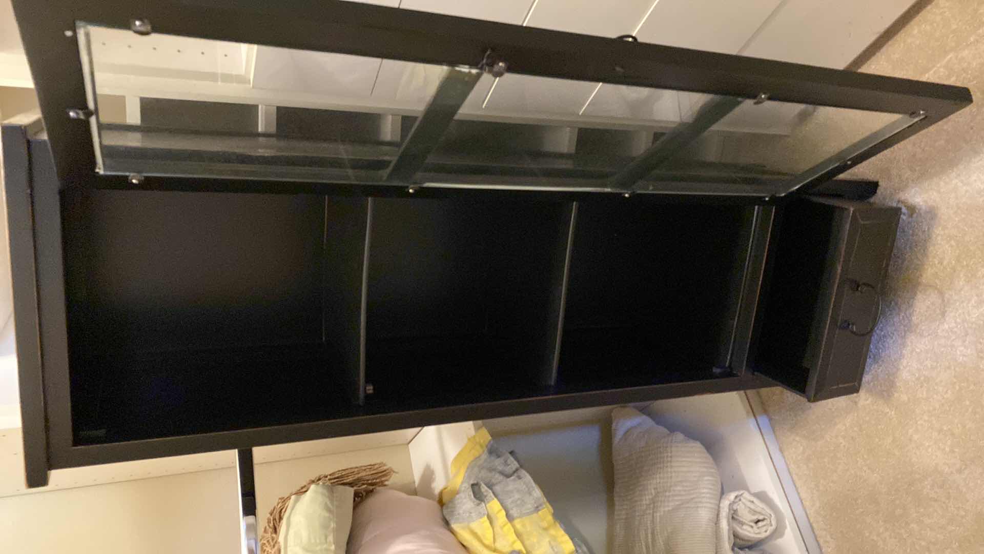 Photo 1 of VINTAGE 3 SHELF 1 DRAWER WOOD CABINET 17” X 13” H55”