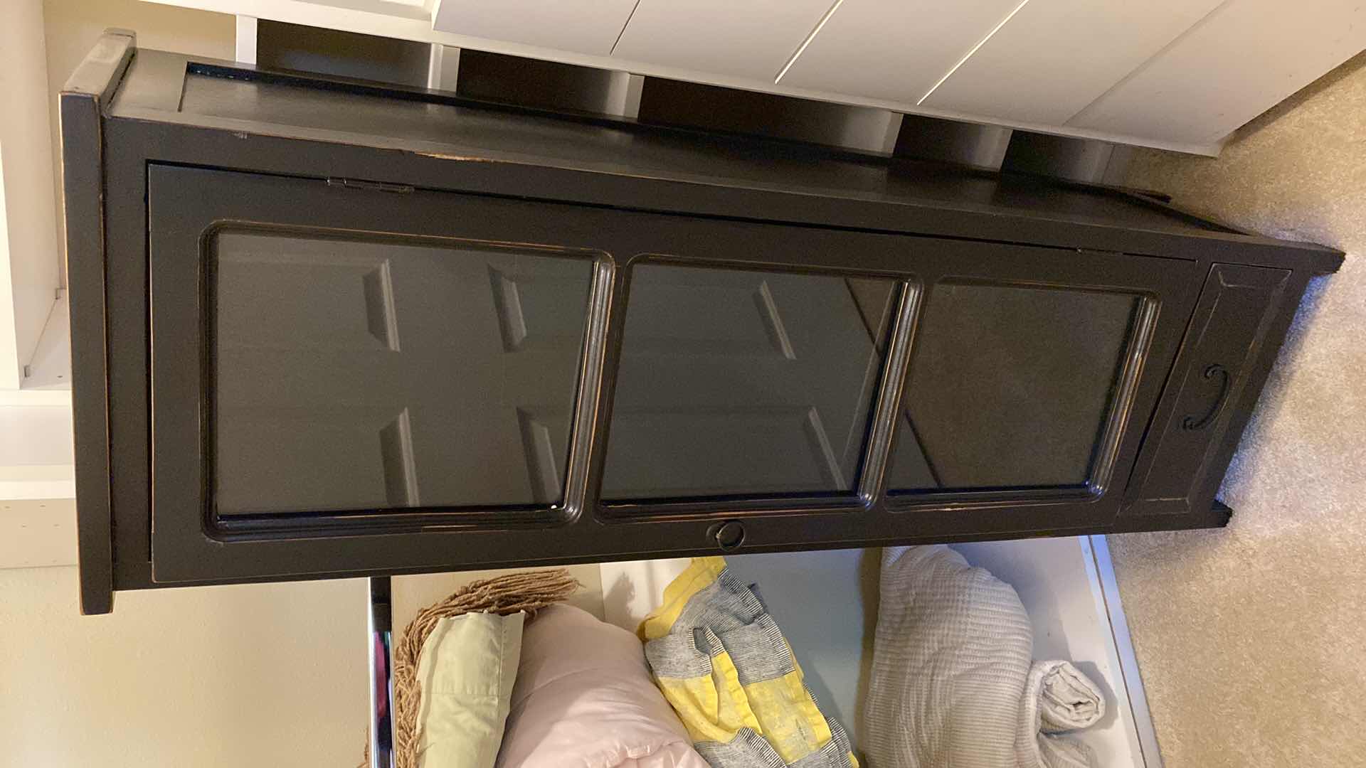 Photo 1 of VINTAGE 3 SHELF 1 DRAWER WOOD CABINET 17” X 13” H55”