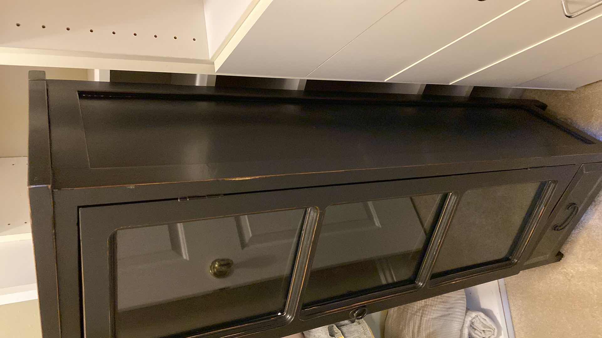 Photo 1 of VINTAGE 3 SHELF 1 DRAWER WOOD CABINET 17” X 13” H55”