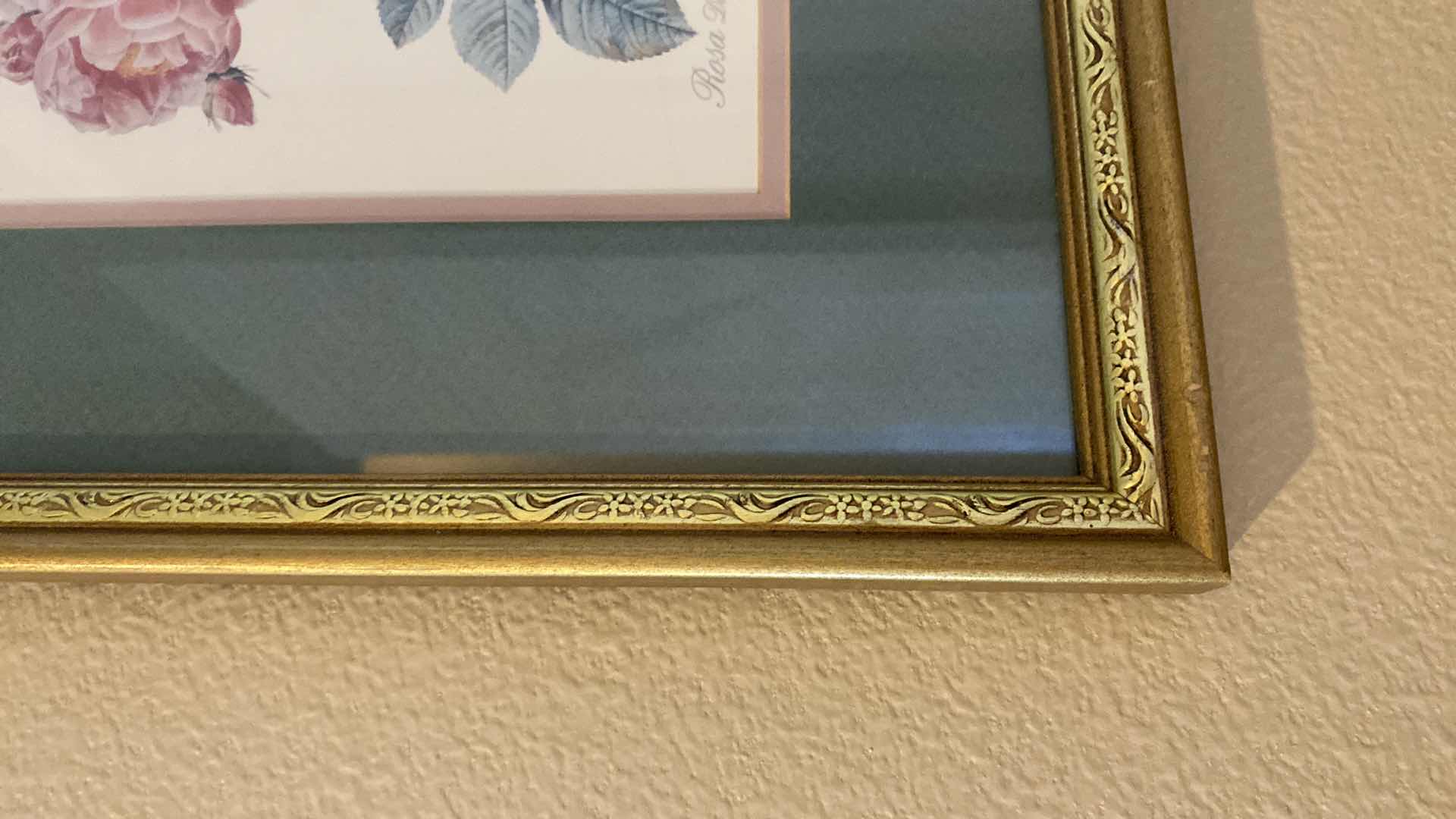 Photo 1 of GOLD FRAMED ROSES 13” X 15”