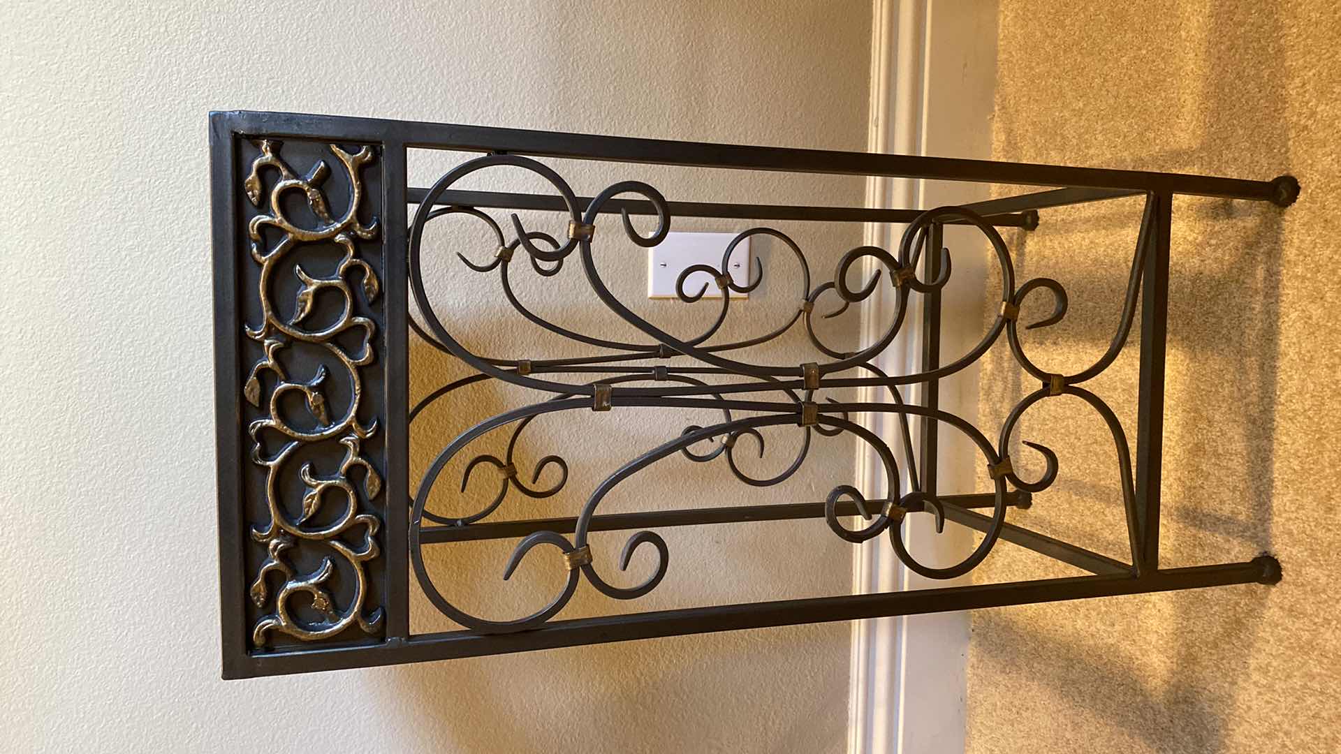 Photo 1 of ALUMINUM AND BEVELED GLASS TOP PLANT STAND 12” X 12” H30”