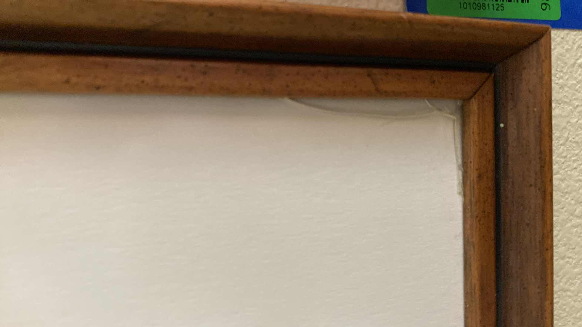 Photo 1 of PAIR OF VINTAGE WOOD FRAMED FLORAL SIGNED ARTWORK 33” X 29” EACH