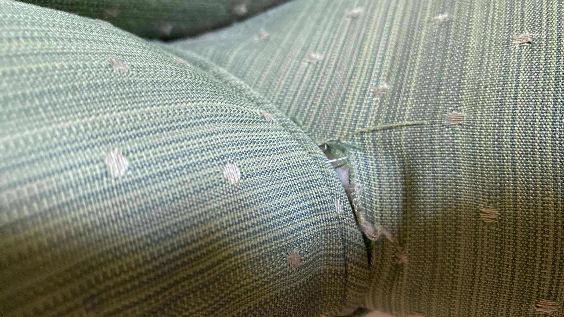 Photo 1 of GREEN UPHOLSTERED WING BACK CHAIR