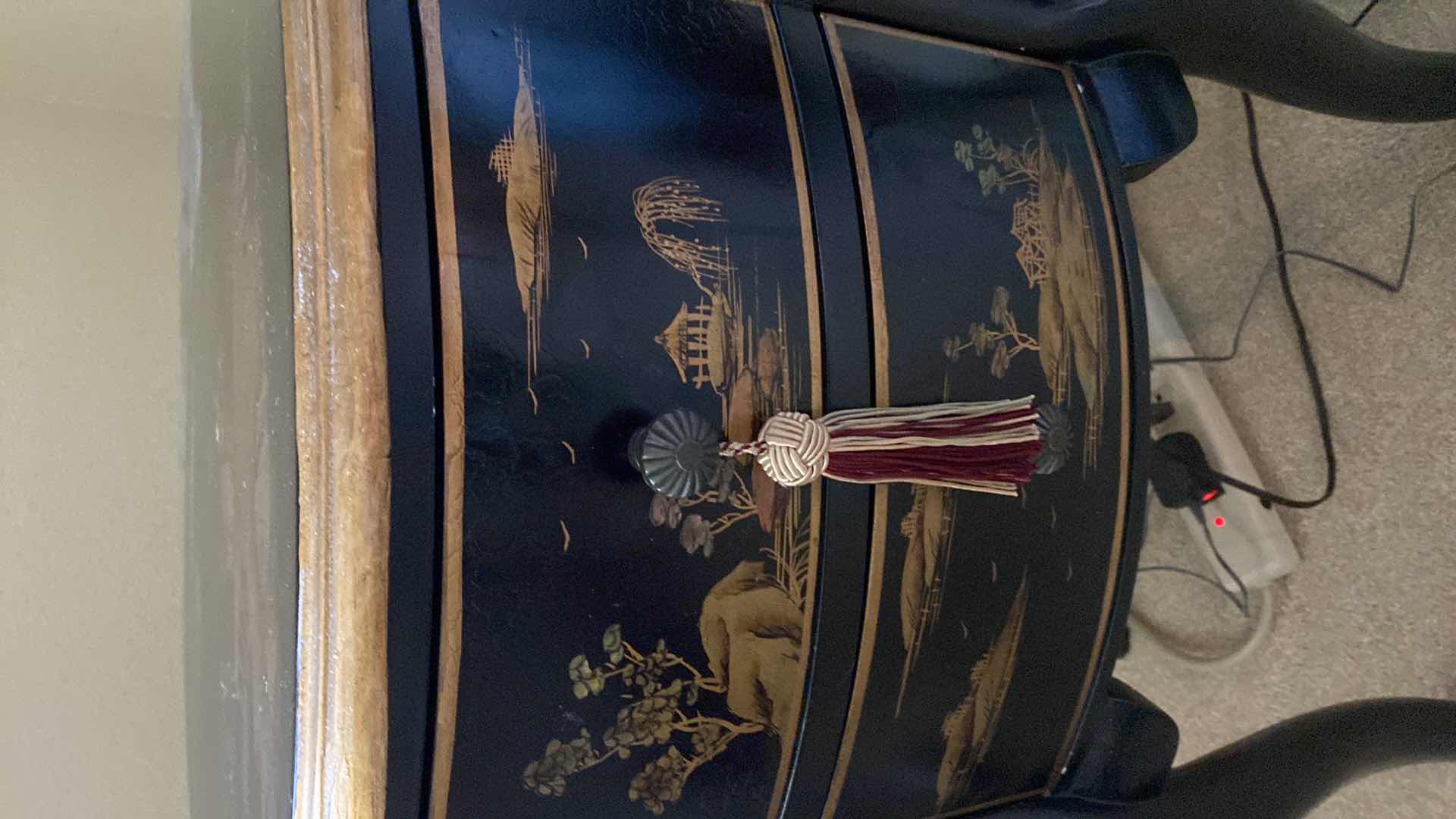 Photo 1 of VINTAGE ASIAN INSPIRED SIDE TABLE 22” X 16” H28”