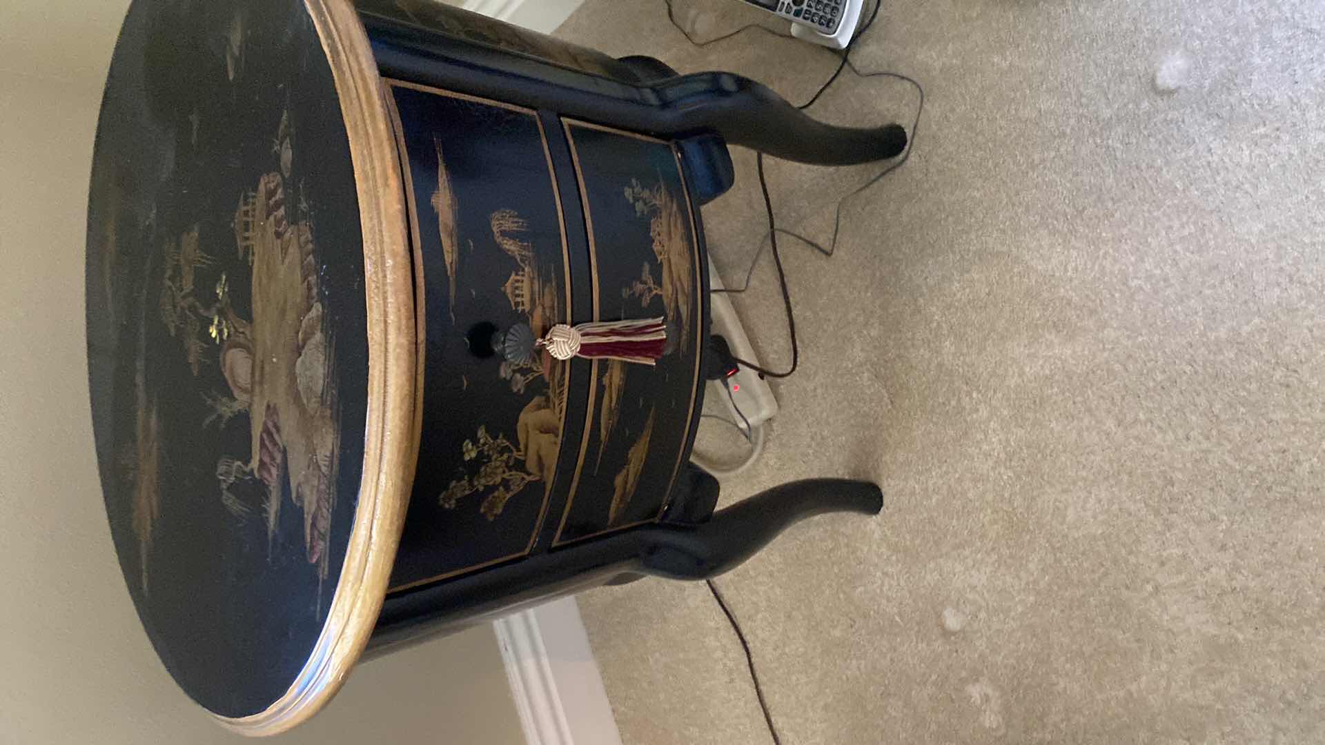 Photo 1 of VINTAGE ASIAN INSPIRED SIDE TABLE 22” X 16” H28”