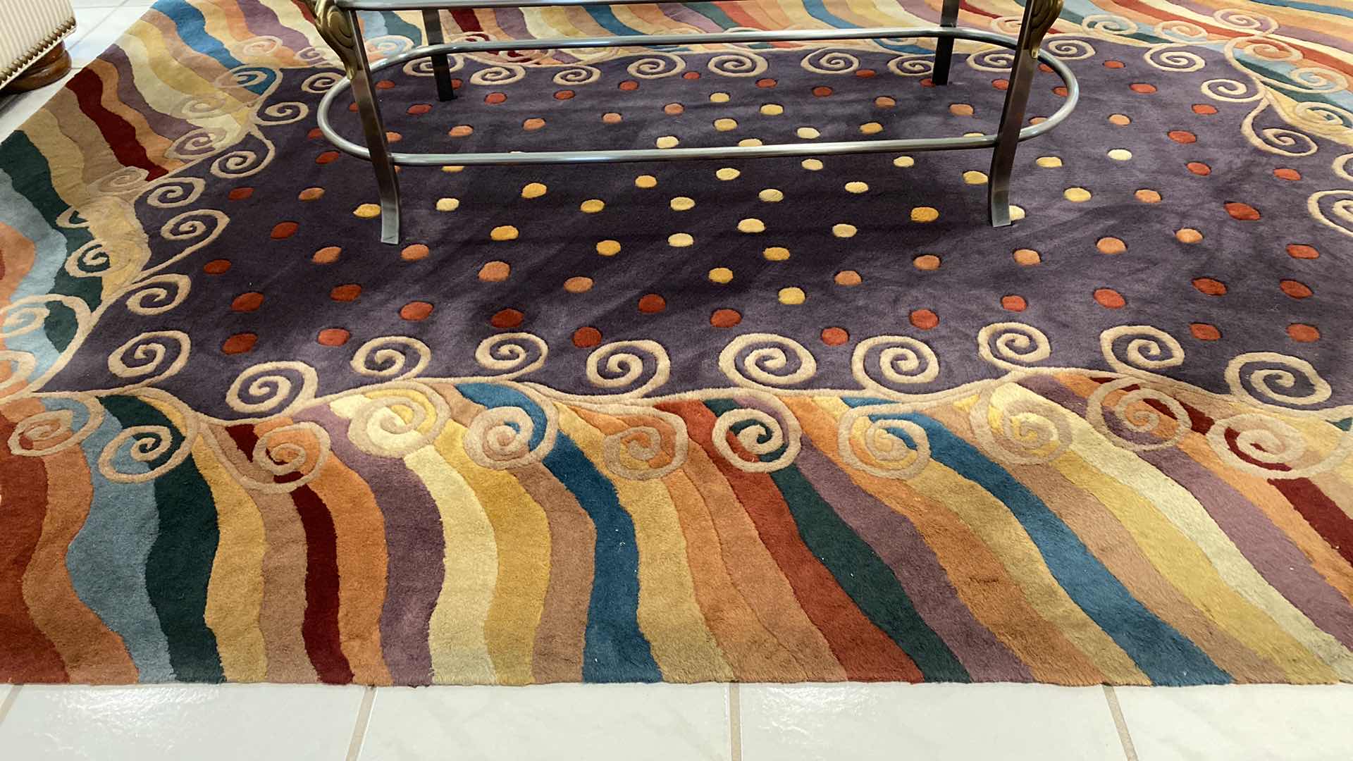 View 2 of MOMENTI NEW WAVE CHINESE HAND TUFTED 100% WOOL FIBER 95” X 63”