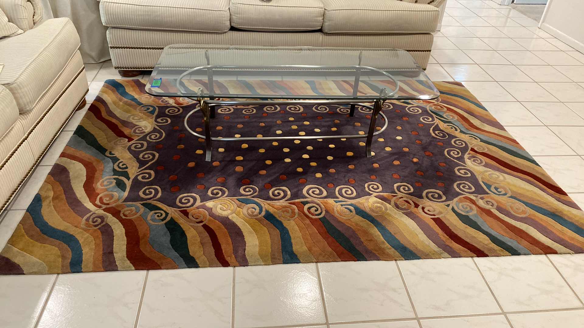 View 4 of MOMENTI NEW WAVE CHINESE HAND TUFTED 100% WOOL FIBER 95” X 63”