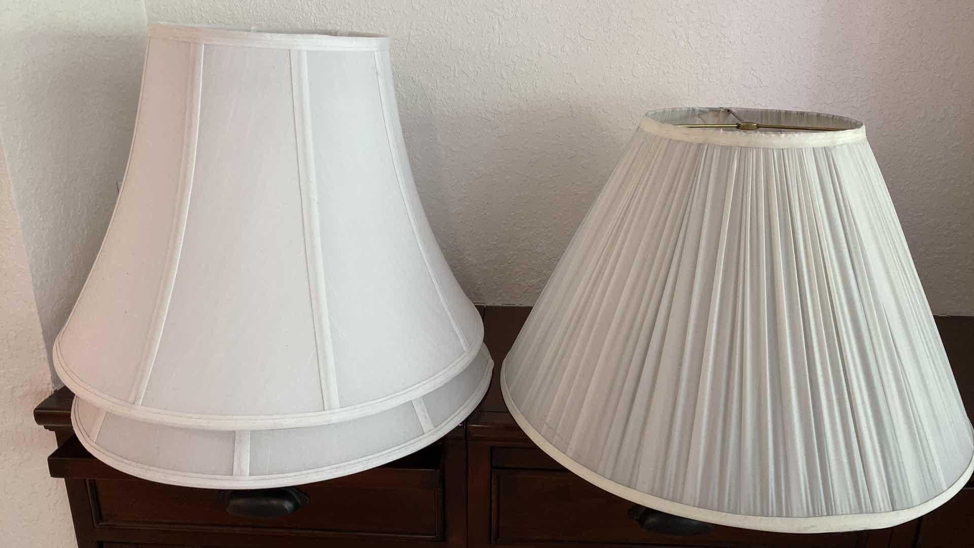 Photo 1 of 5 LAMP SHADES ASSORTED SIZE 11” X 9”
THRU 9” X 14”