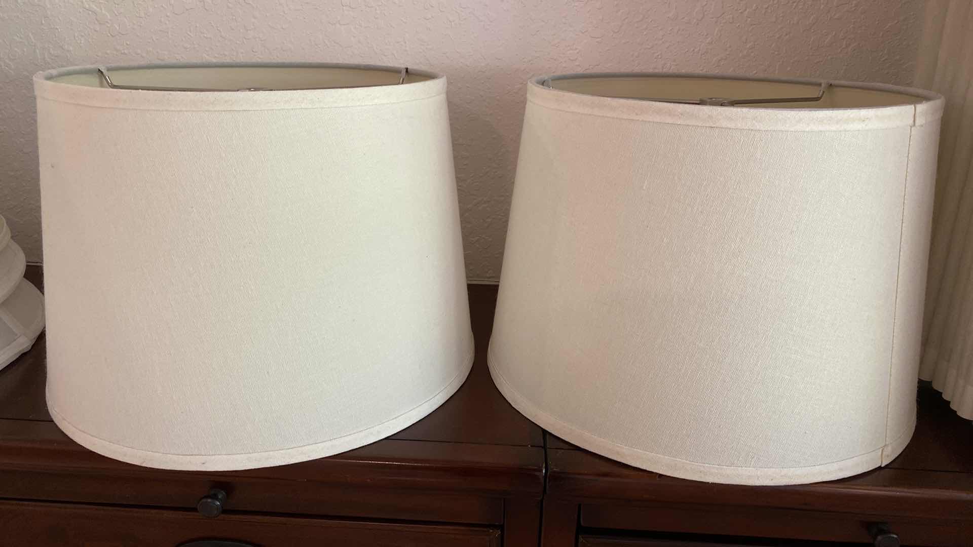 Photo 1 of 5 LAMP SHADES ASSORTED SIZE 11” X 9”
THRU 9” X 14”