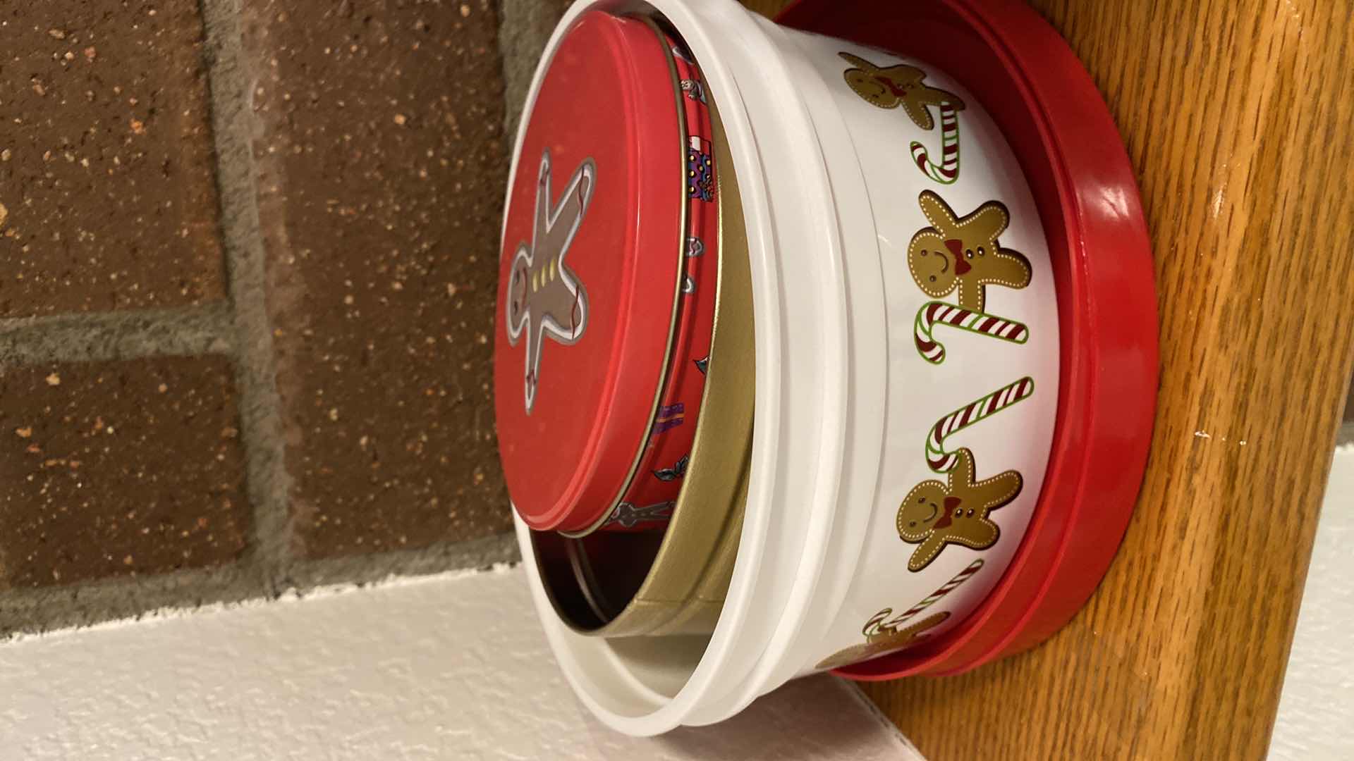 Photo 1 of HOLIDAY ASSORTMENT CENTERPIECE TINS PLACEMATS NAPKINS PLASTIC PLATER