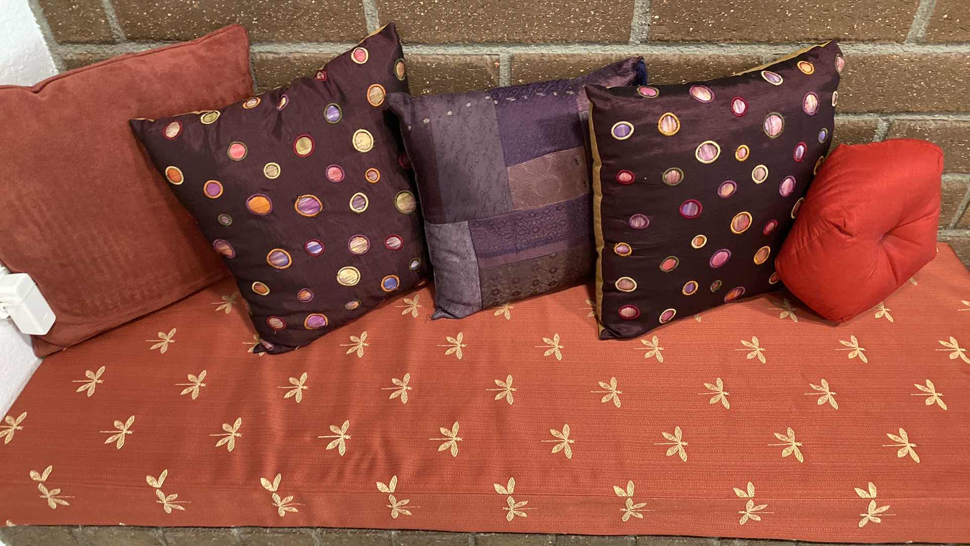 Photo 1 of 5 TOSS PILLOWS AND A BENCH SEAT CUSHION 60” X 21”