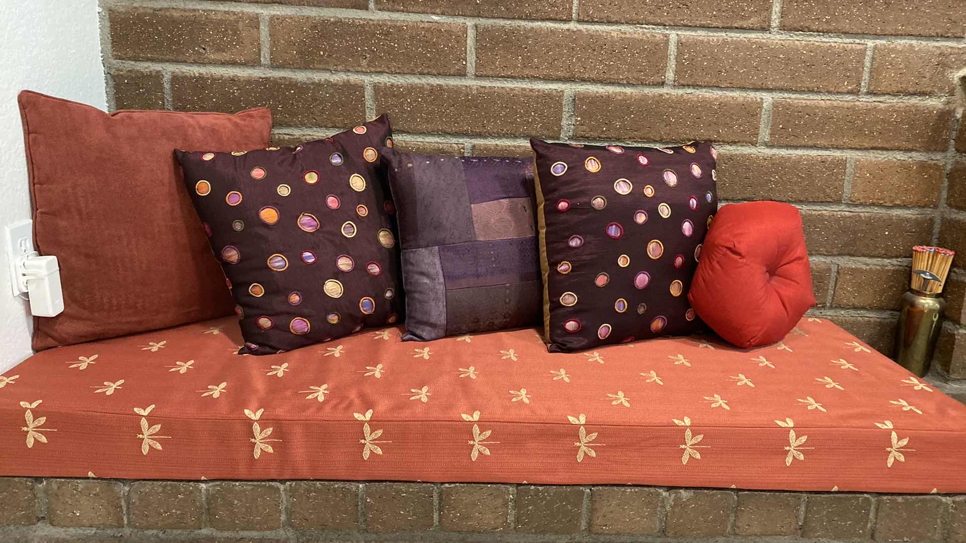 Photo 1 of 5 TOSS PILLOWS AND A BENCH SEAT CUSHION 60” X 21”