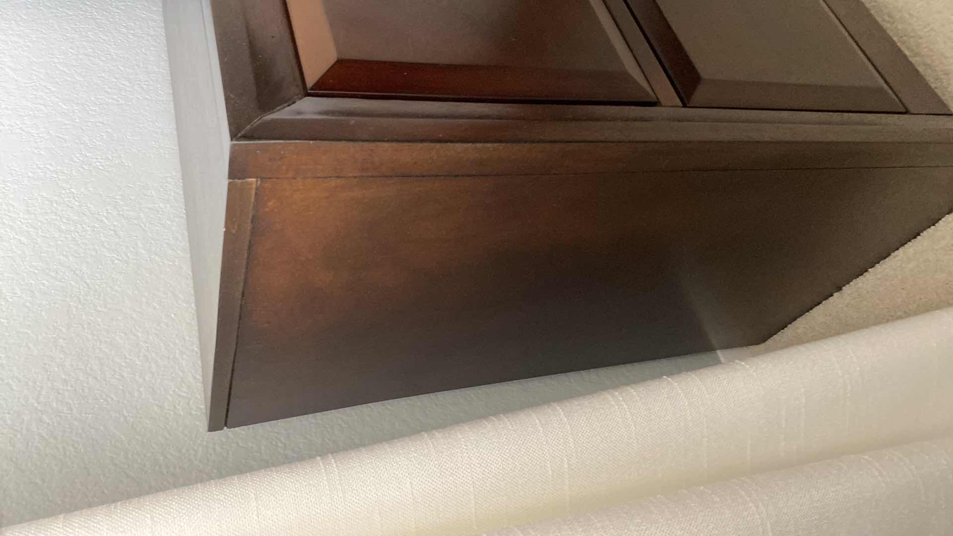 Photo 1 of DARK CHRRY WOOD TRADITIONAL 2 DRAWER NIGHT STAND WITH DOVE TAILED DRAWERS 23.5” X 16” H28.5”