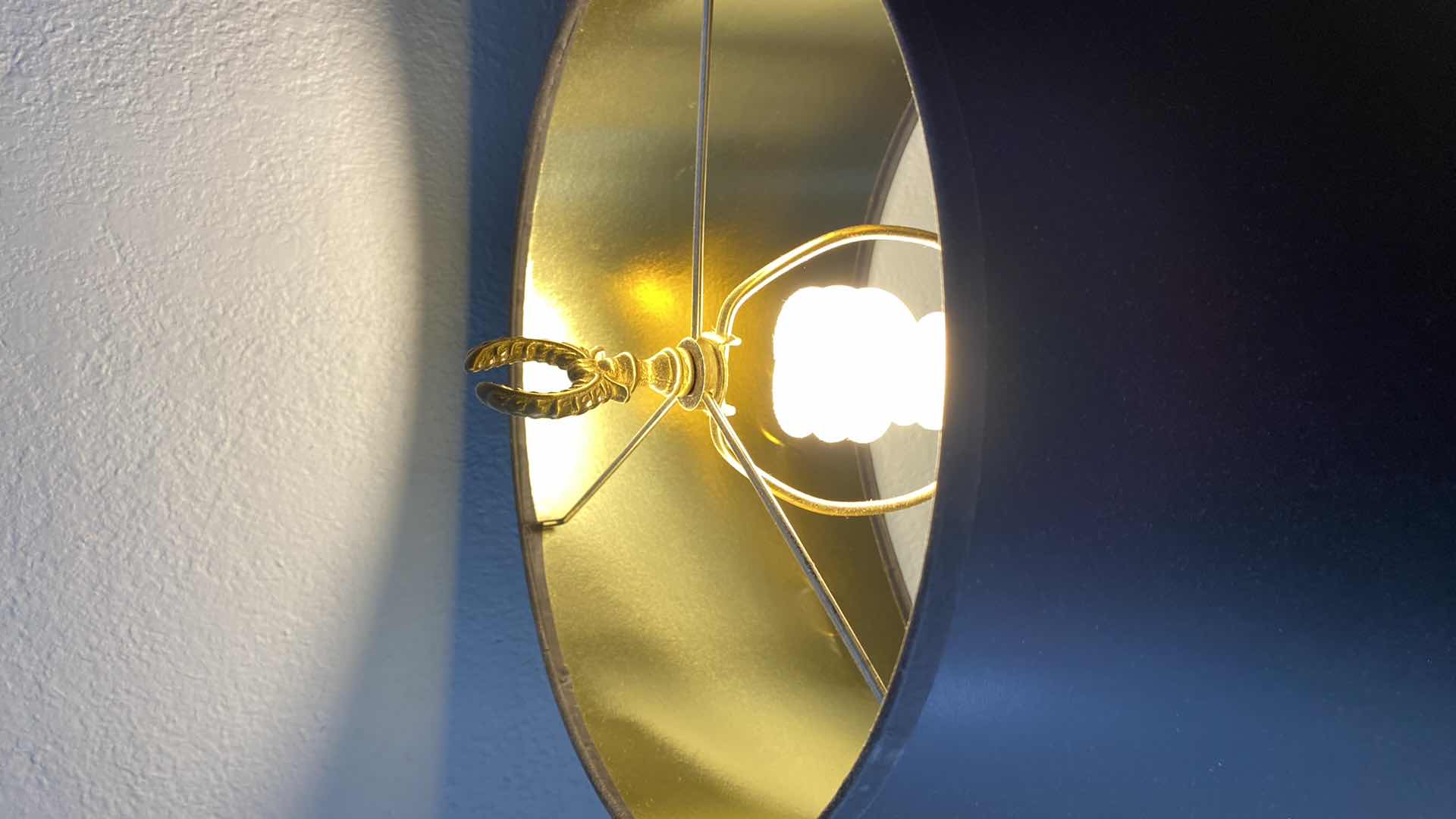 Photo 1 of BLACK CRACKLE GLASS AND BRASS LAMP H27”