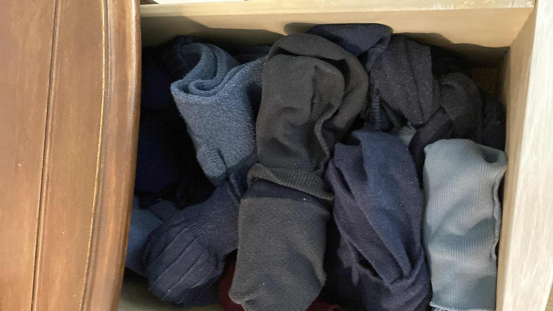 Photo 1 of CONTENTS OF 4 DRAWERS OF MENS SOCKS
