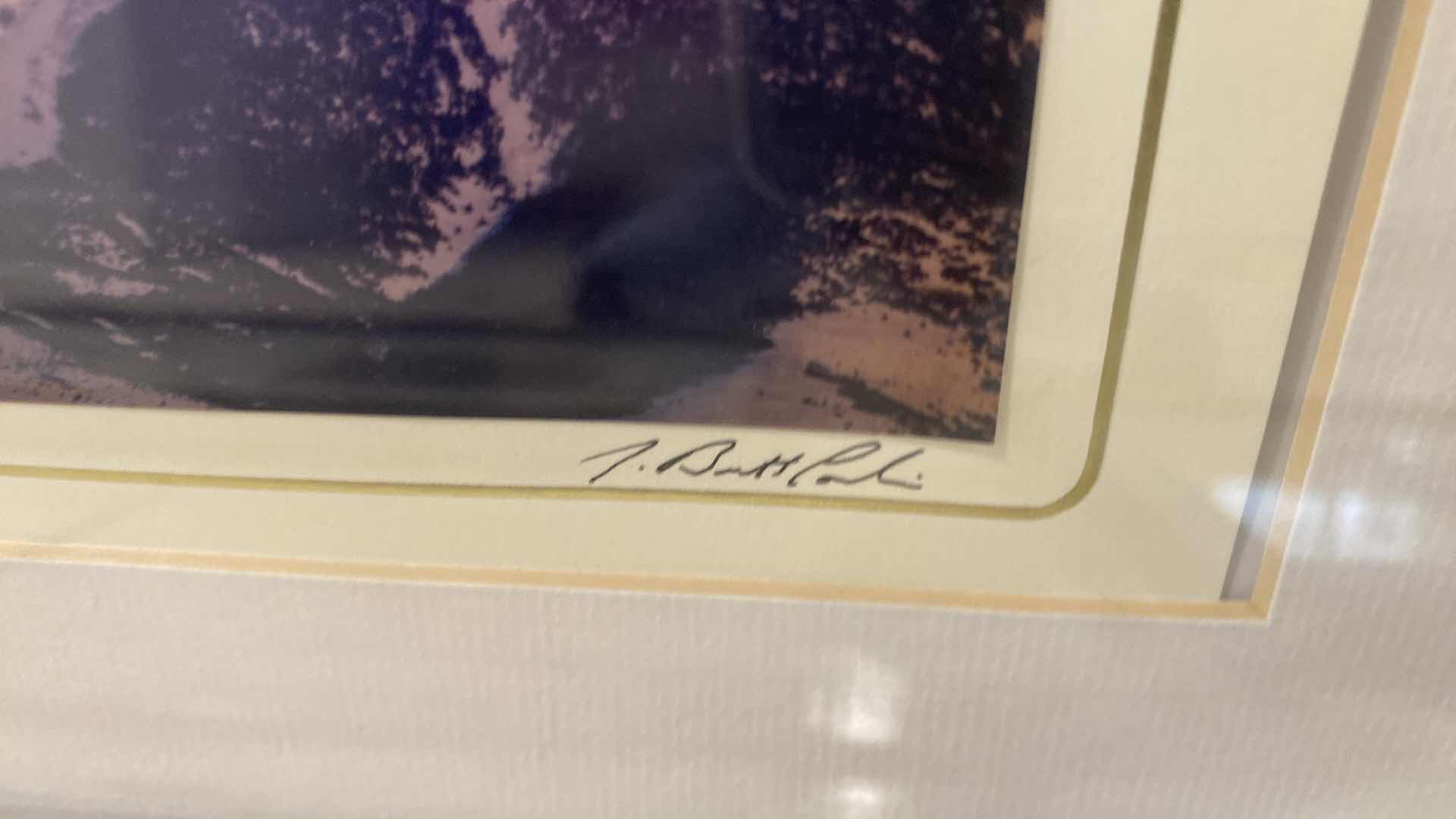 Photo 1 of 5-BLACK FRAMED SIGNED TRAIN ART 9” X 19”