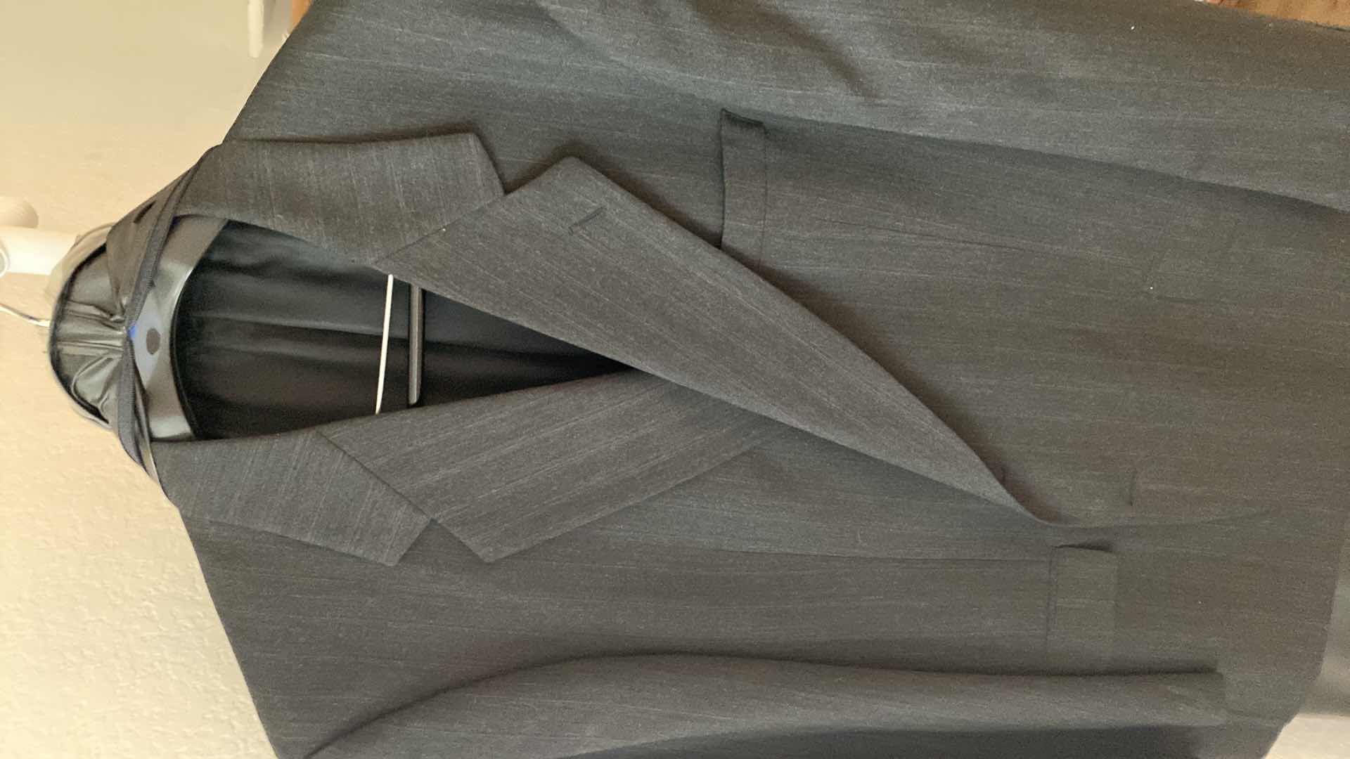 Photo 1 of MENS JACKETS SHIRTS  SLACKS AND TIES, SHIRTS SIZE 18 SLACKS 42 JACKETS EST XL OR 2XL