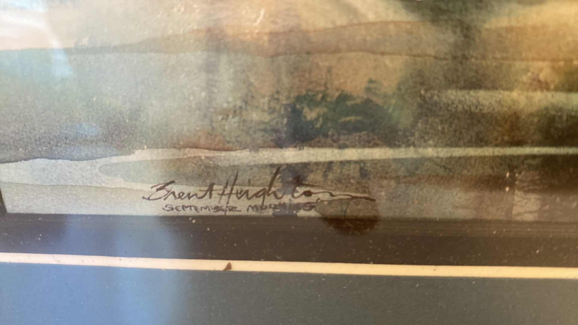 Photo 1 of 3 WOOD FRAMED DUCK SIGNED ARTWORK LARGEST 18” X 15”