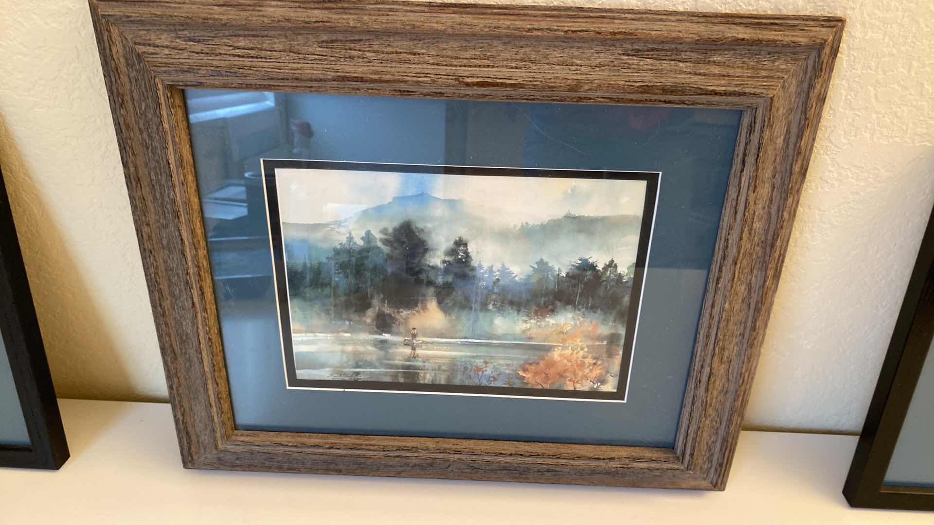 Photo 1 of 3 WOOD FRAMED DUCK SIGNED ARTWORK LARGEST 18” X 15”