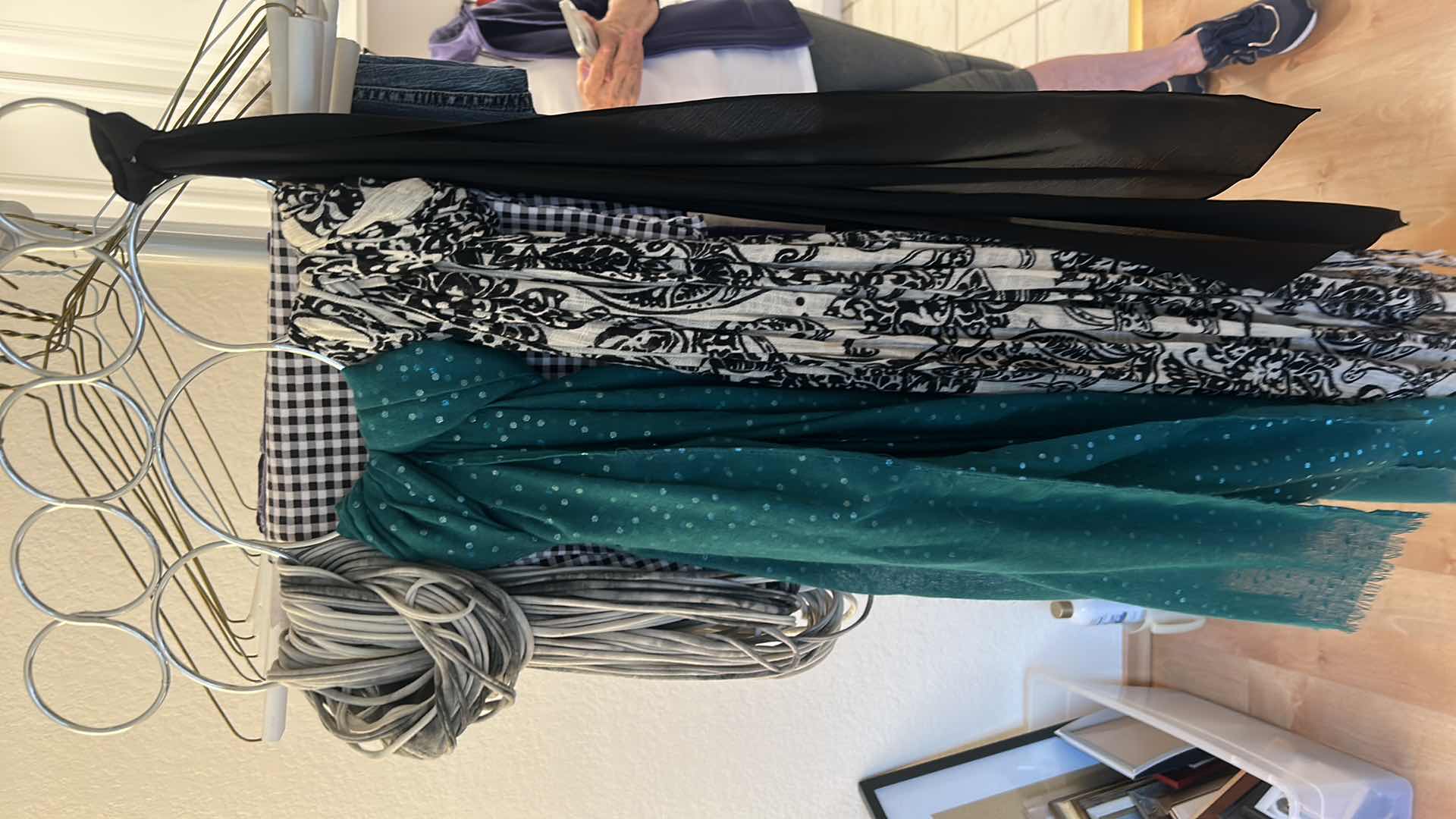 Photo 1 of CLOTHING ASSORTMENT BELTS SCARVES MOSTLY MEDIUMS AND 8