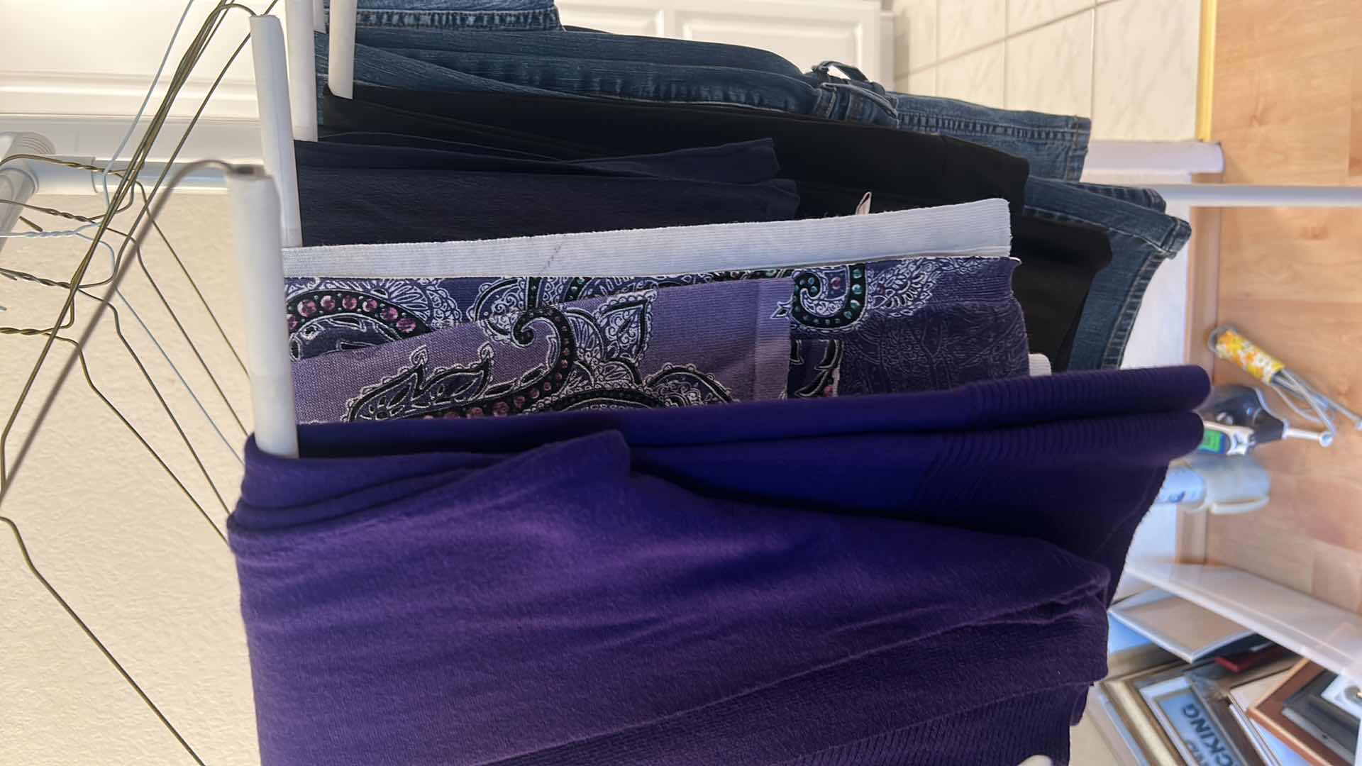 Photo 1 of CLOTHING ASSORTMENT BELTS SCARVES MOSTLY MEDIUMS AND 8