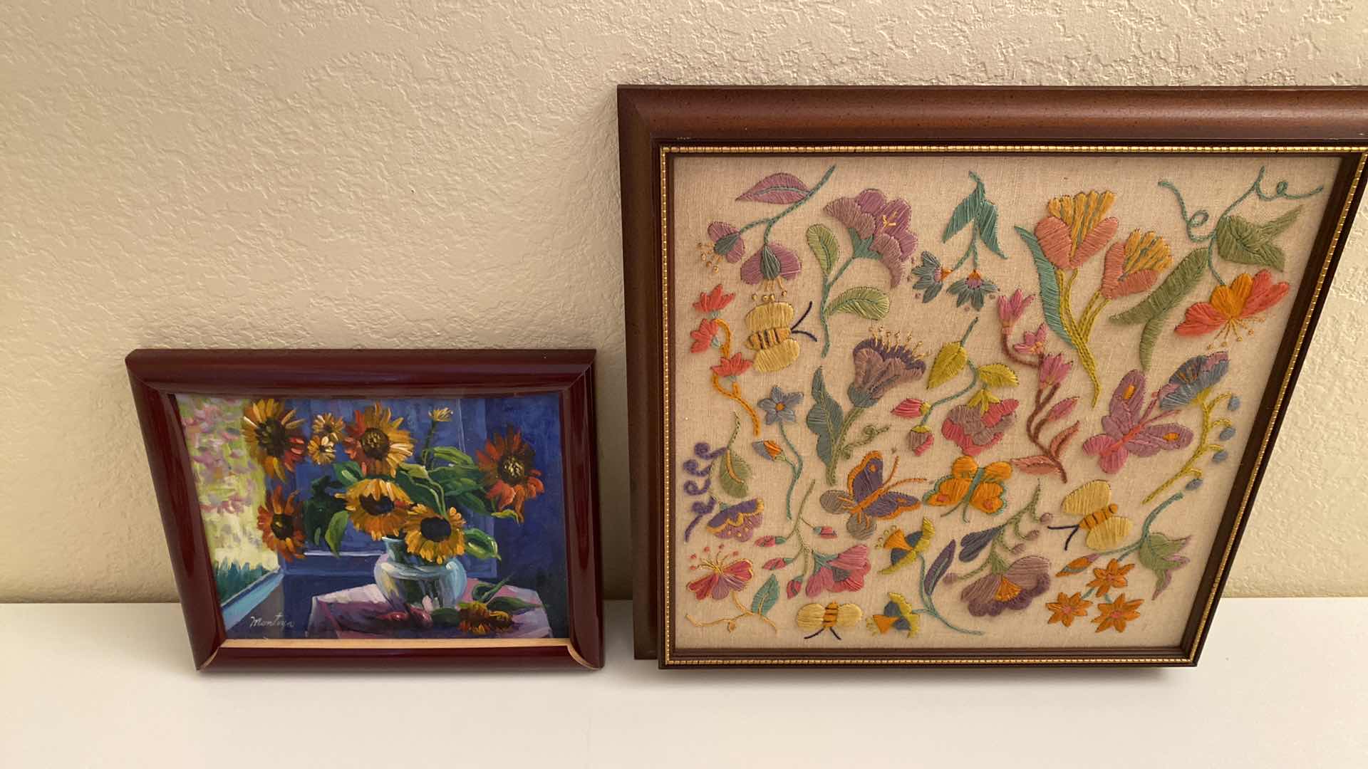 Photo 2 of 6 FRAMED ART SIGNED LANDSCAPES AND FLORAL LARGEST 16” X 16”